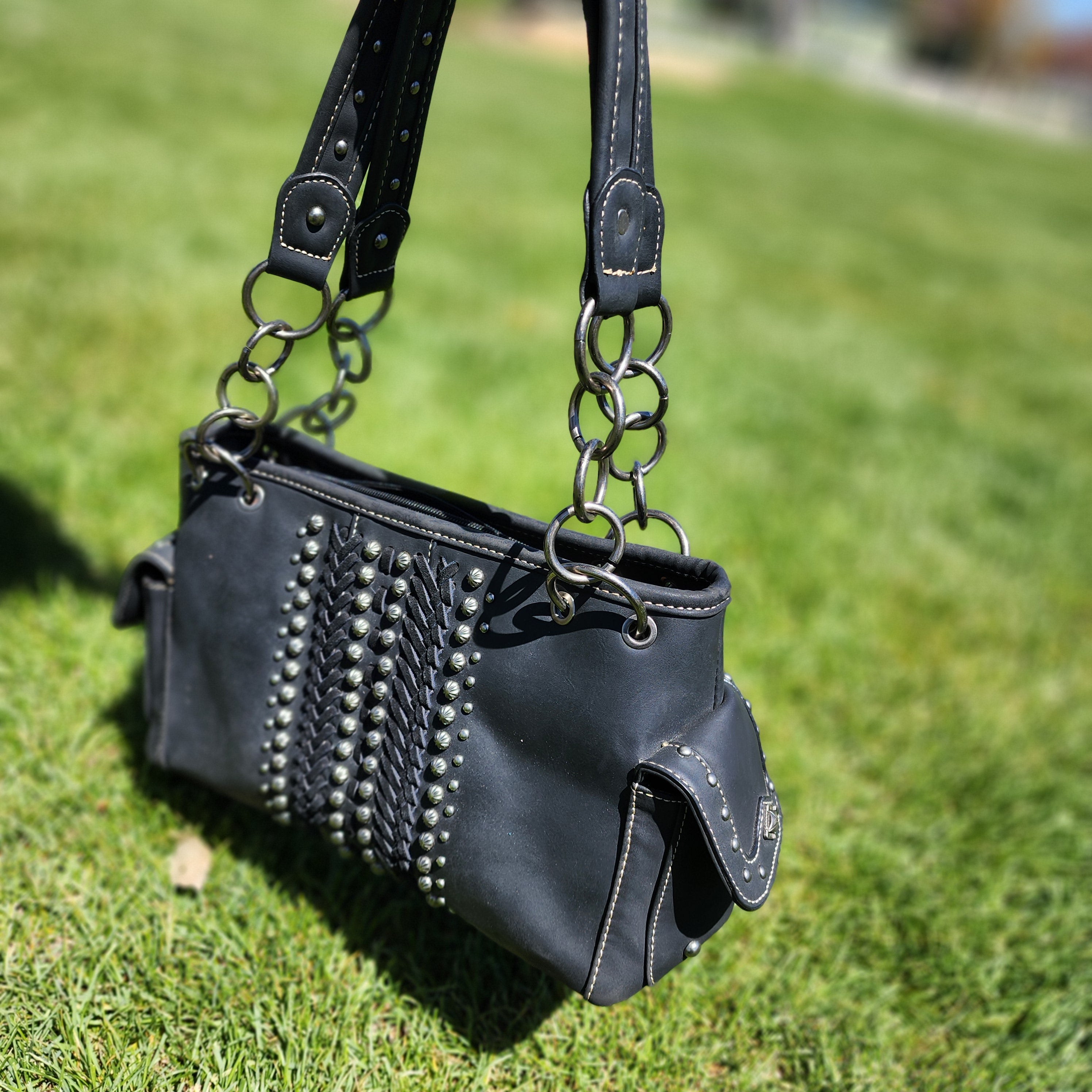 Montana West Laser Cut Collection Conceal Carry Tote Handbag