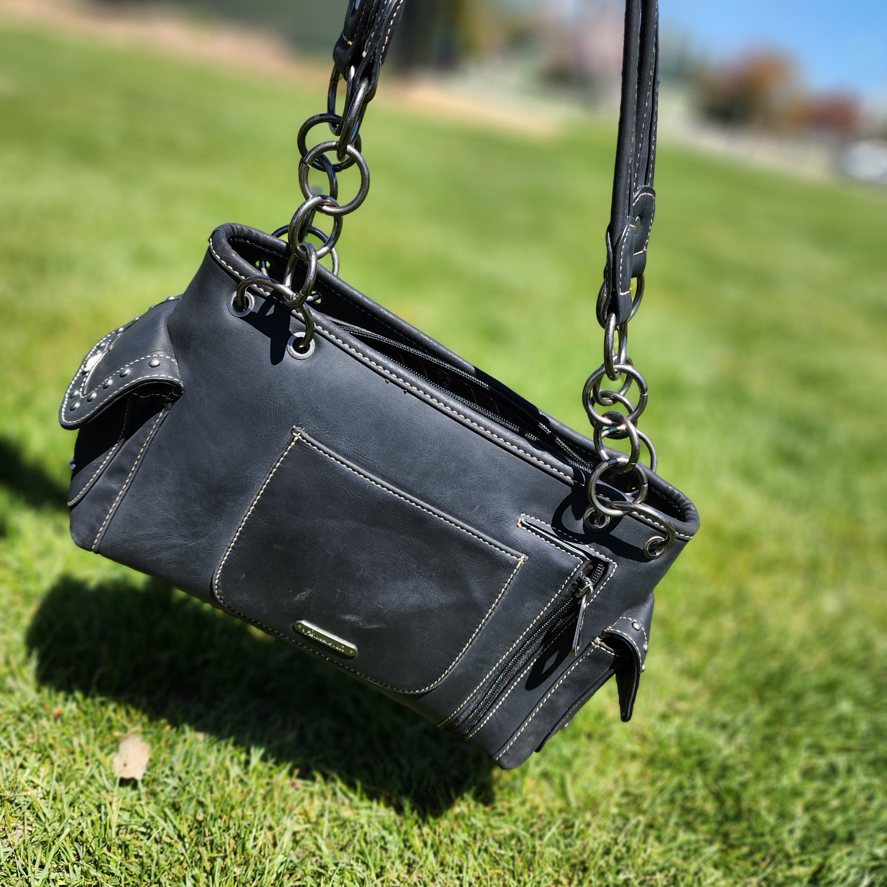 Montana West Laser Cut Collection Conceal Carry Tote Handbag