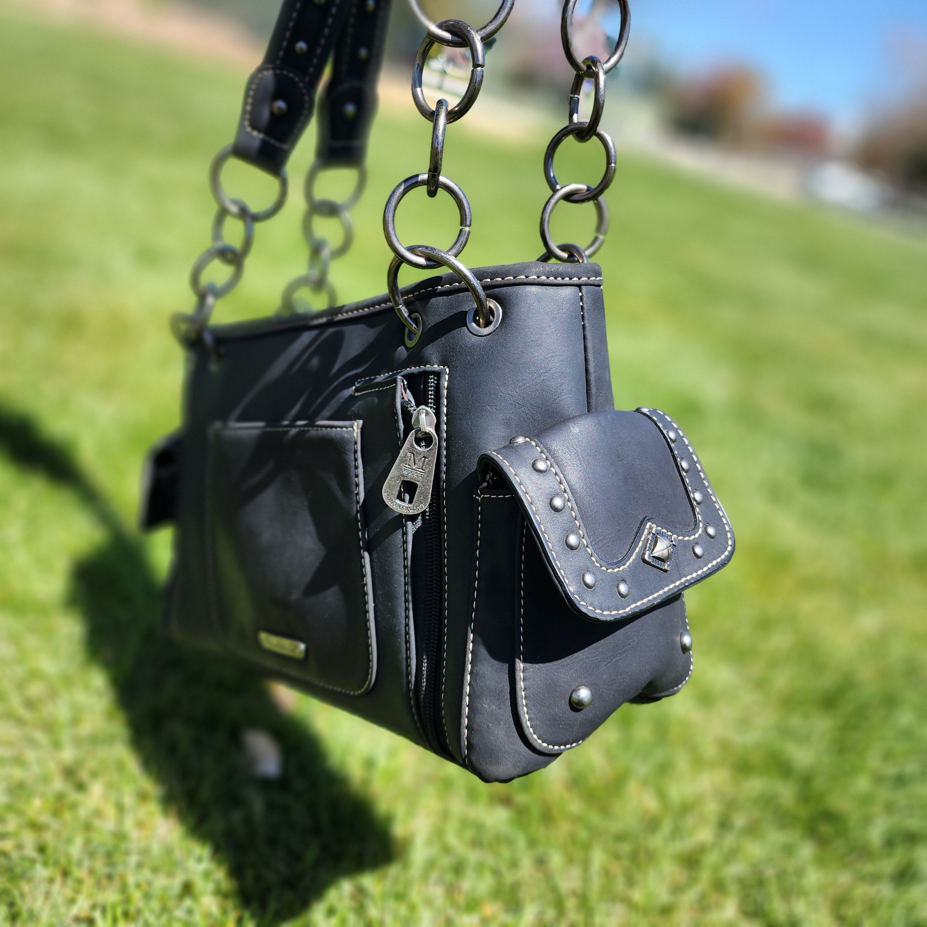 Montana West Laser Cut Collection Conceal Carry Tote Handbag