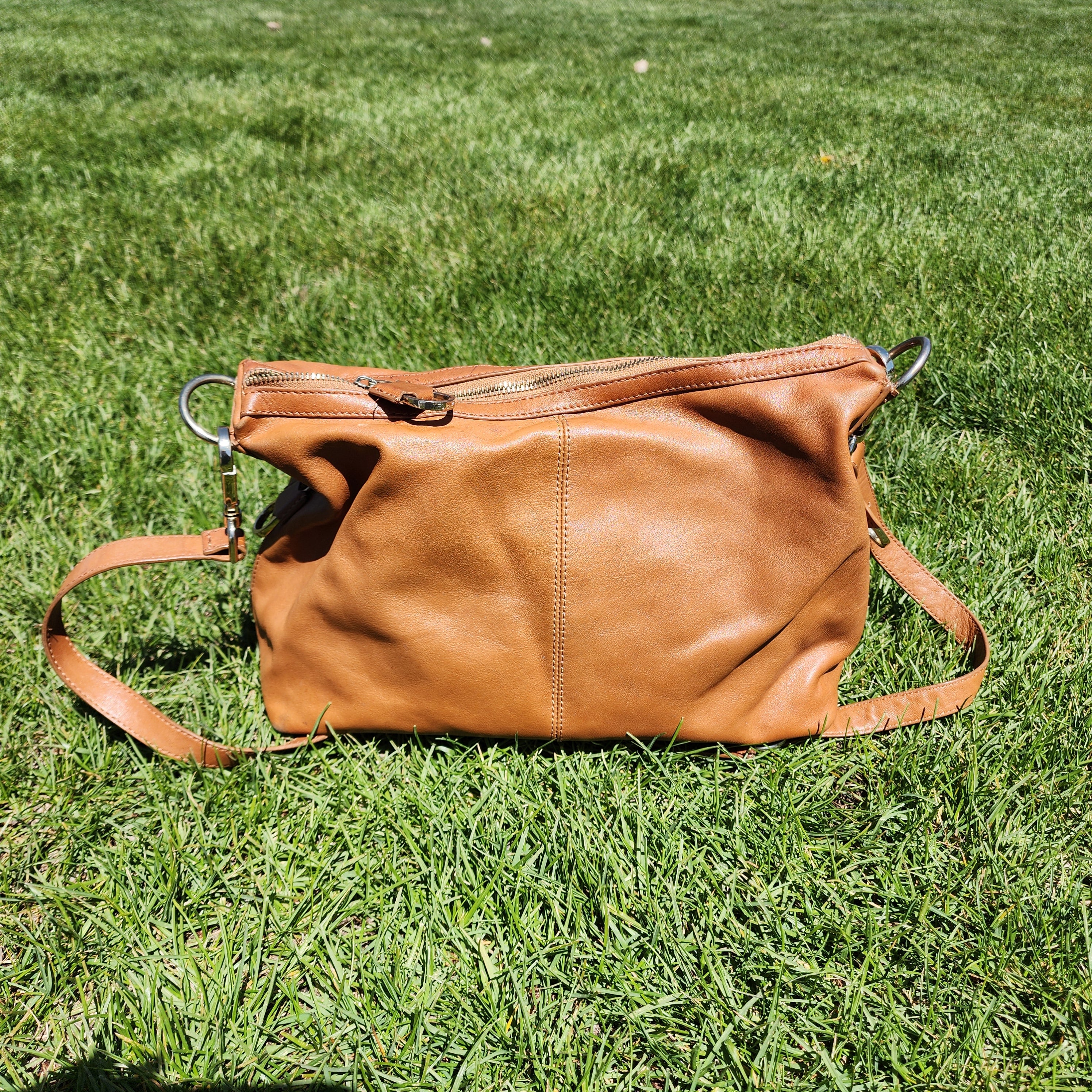 Ted Baker Tan Shoulder/Body Bag with Front Zipper Pockets