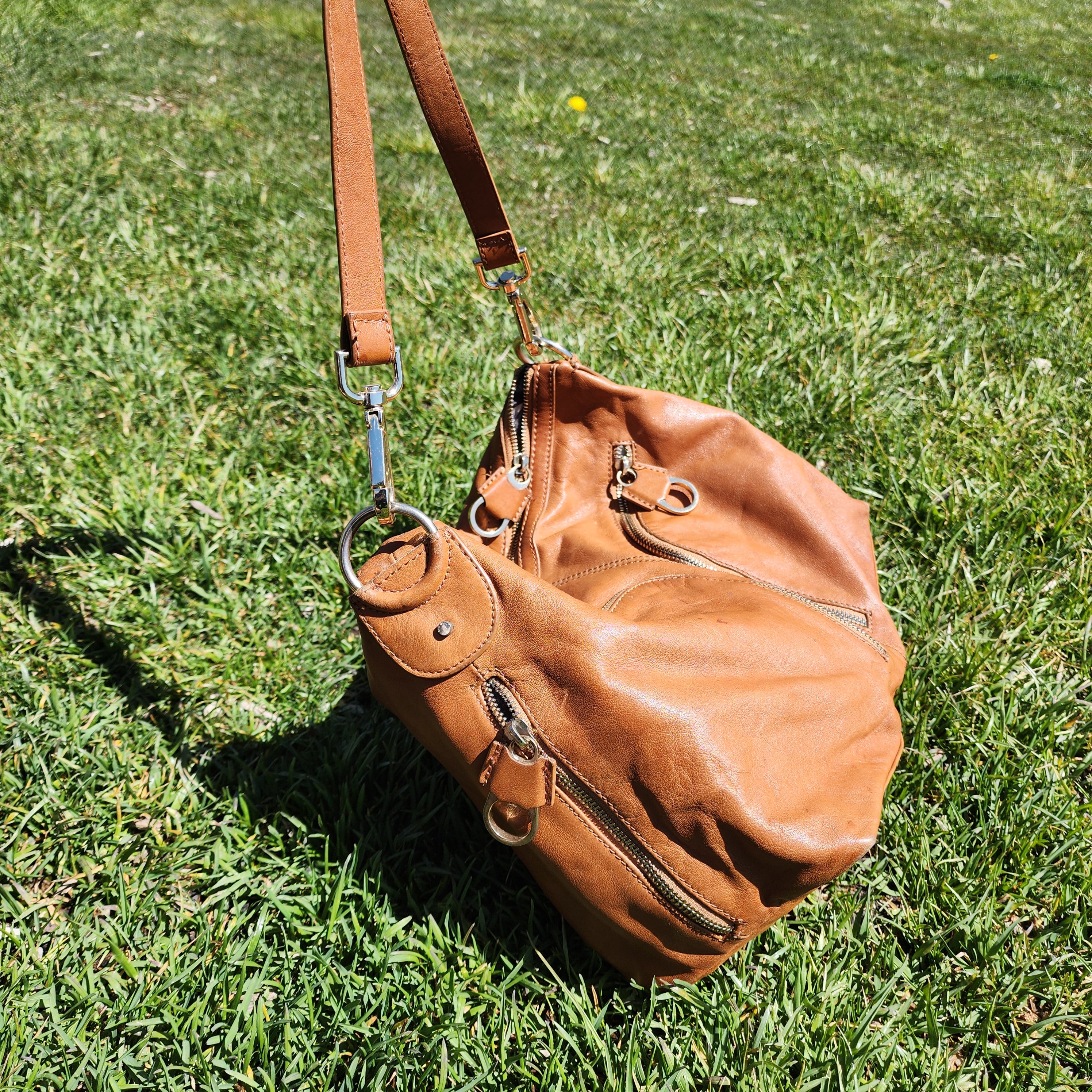 Ted Baker Tan Shoulder/Body Bag with Front Zipper Pockets
