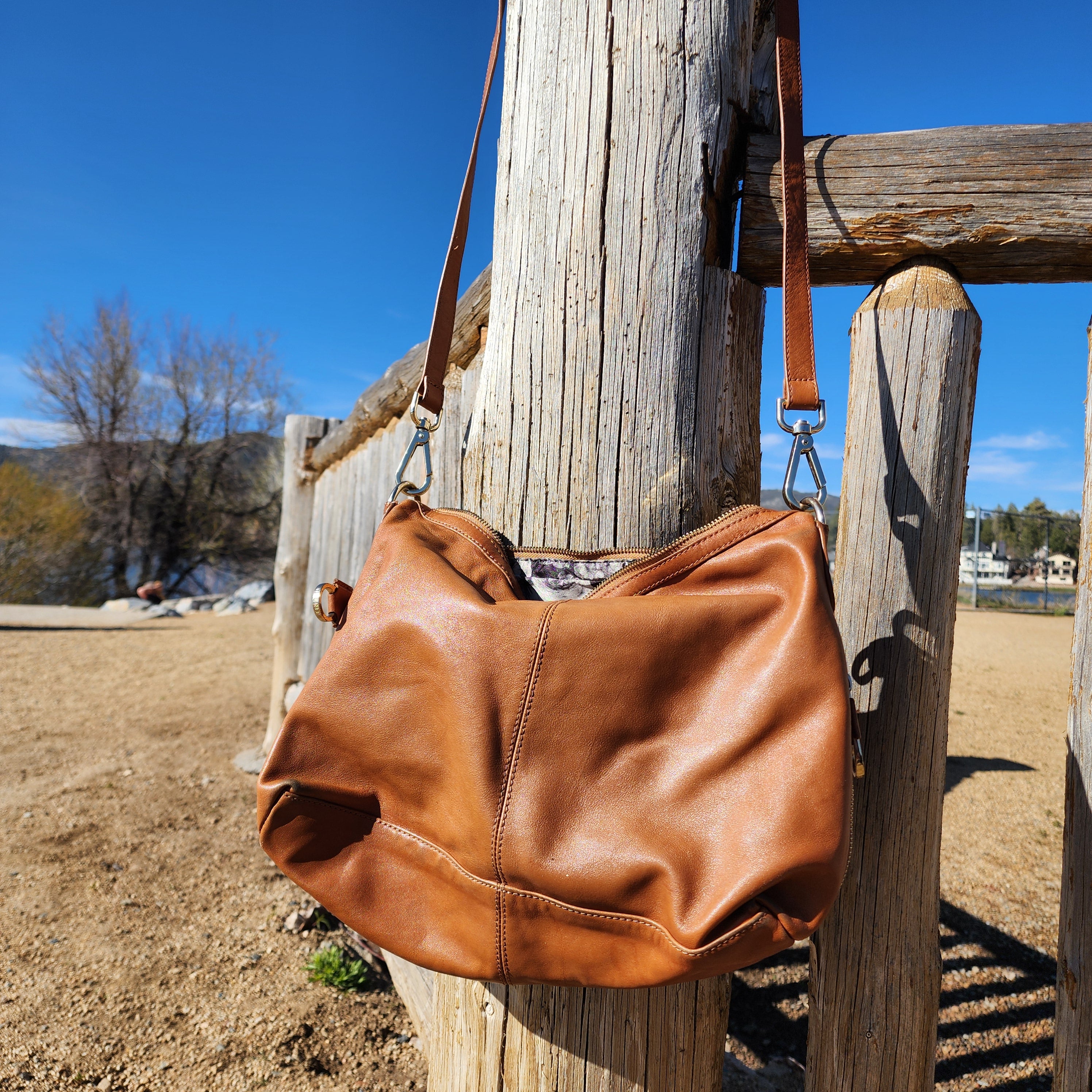 Ted Baker Tan Shoulder/Body Bag with Front Zipper Pockets