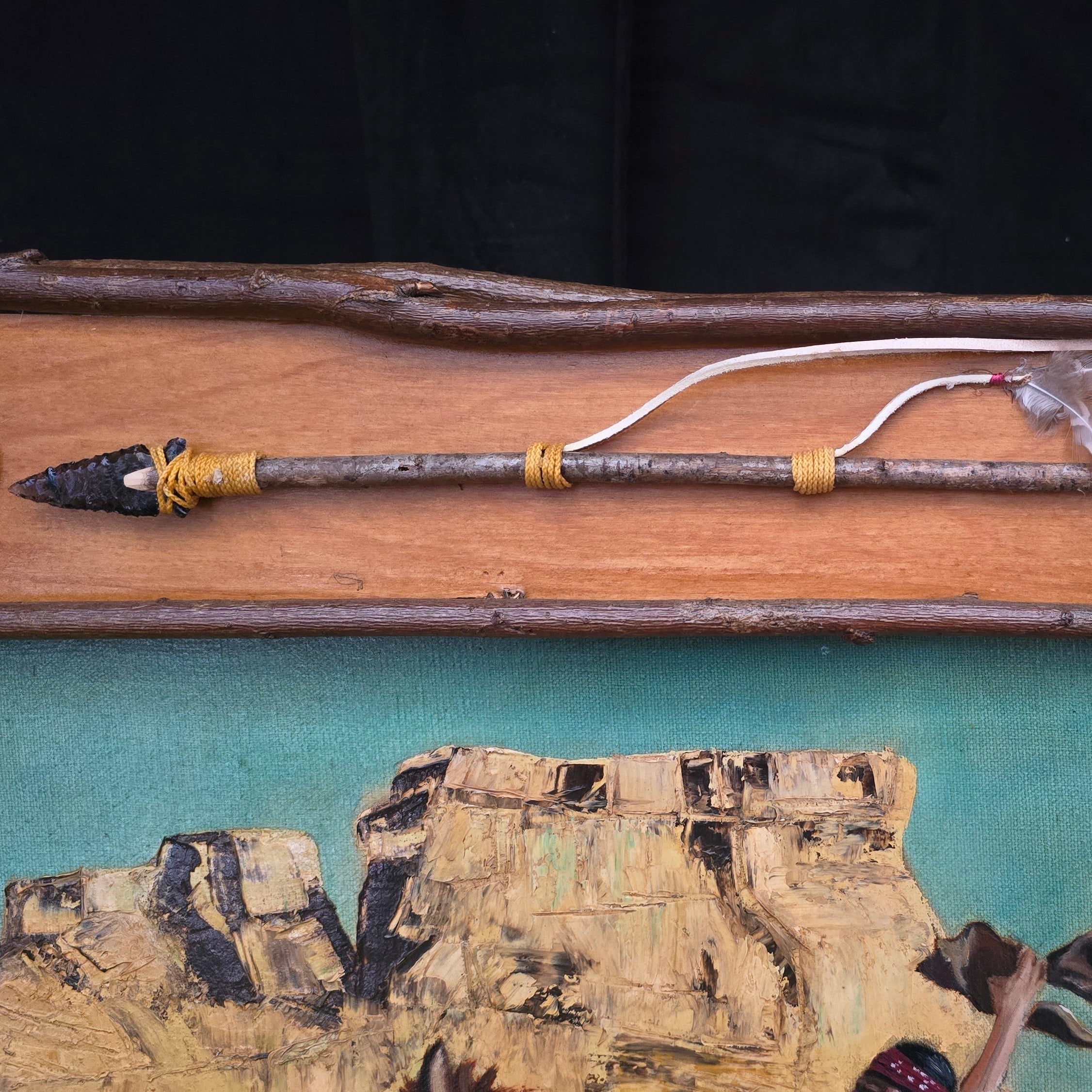 “War Indian on Bareback” by Shirley C. Capra in Custom Rustic Western Frame by Richard Dirk