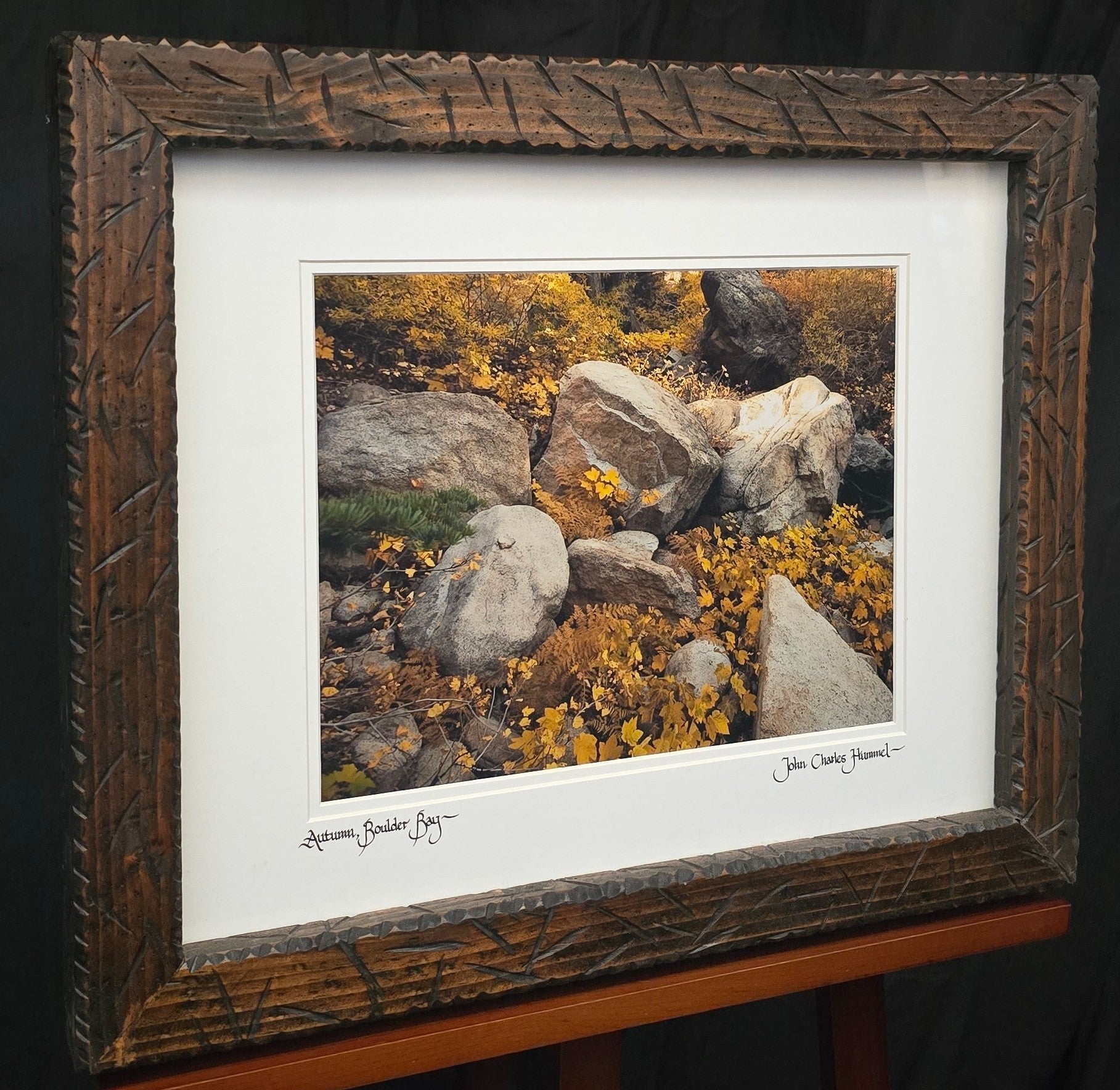 Original Picture taken by John Charles Hummel "Autumn Boulder Bay" Location Big Bear Lake California September 10, 2009