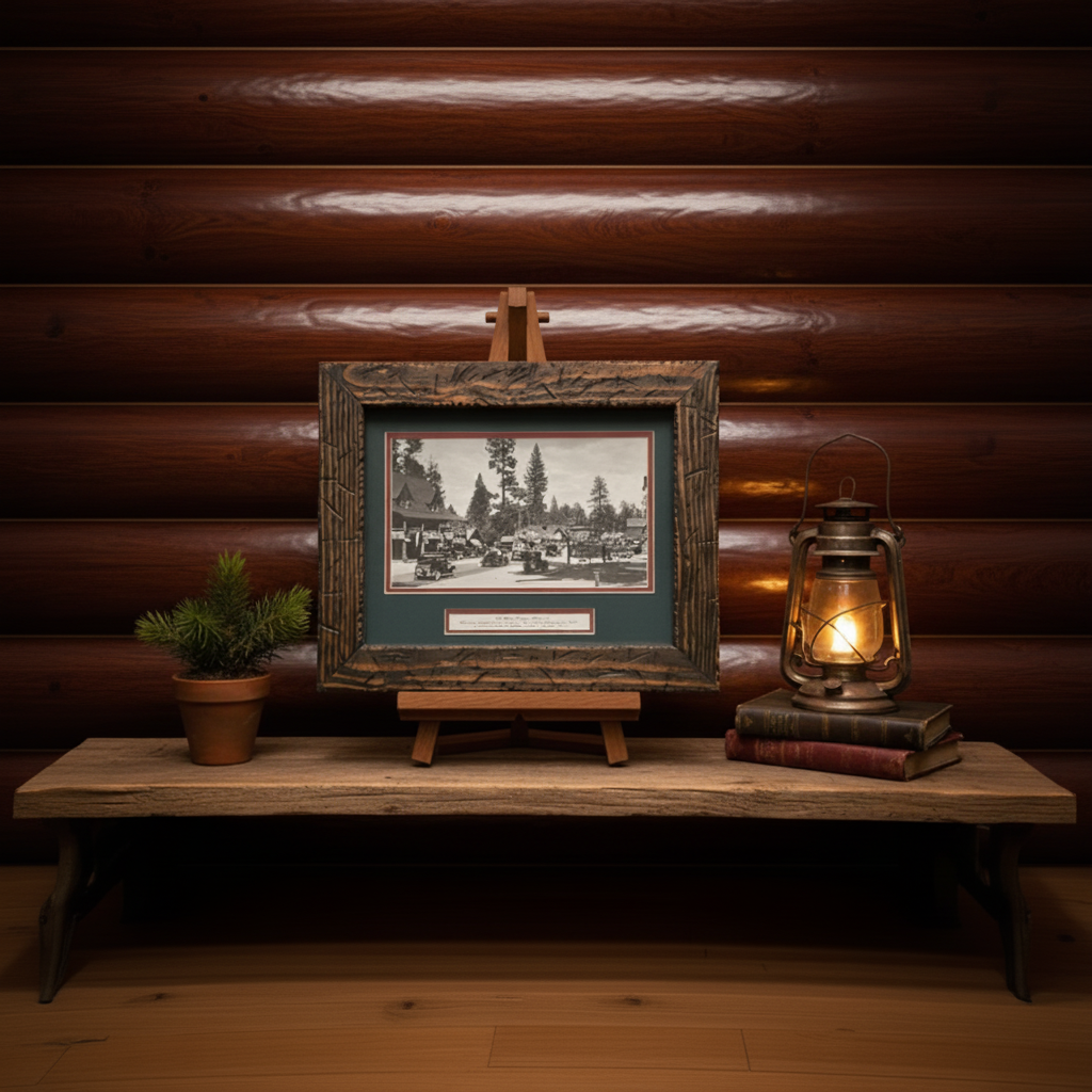 Big Bear Lake Village "Pine Knot" Framed Photographic Print