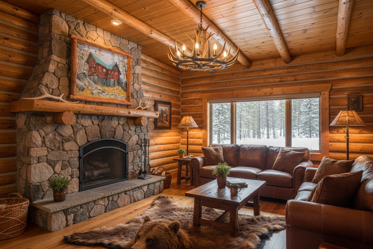 Original Painting by Diane Stegman "Old Cabin in Papoose Bay Big Bear Lake Ca"
