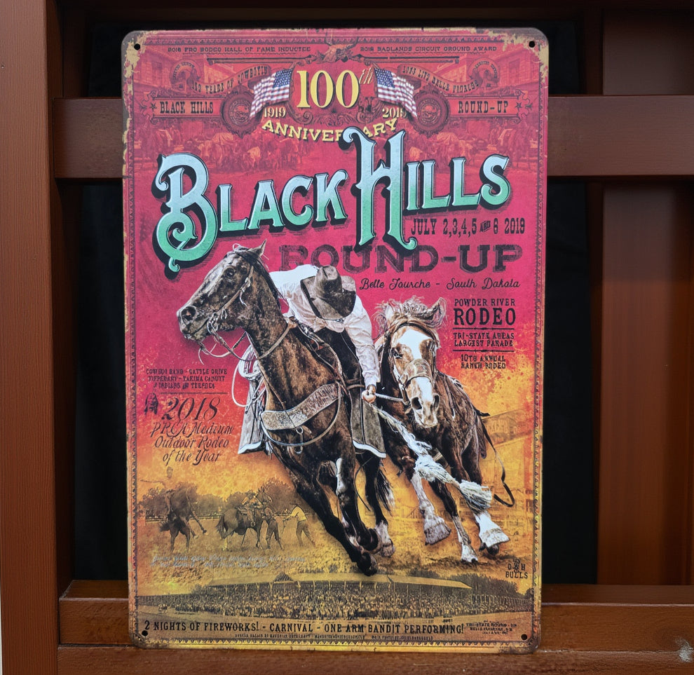 Vintage-style metal advertisement tin sign featuring retro Americana, automotive, gasoline, soda, and garage-themed artwork with distressed classic graphics and nostalgic decor styling.
