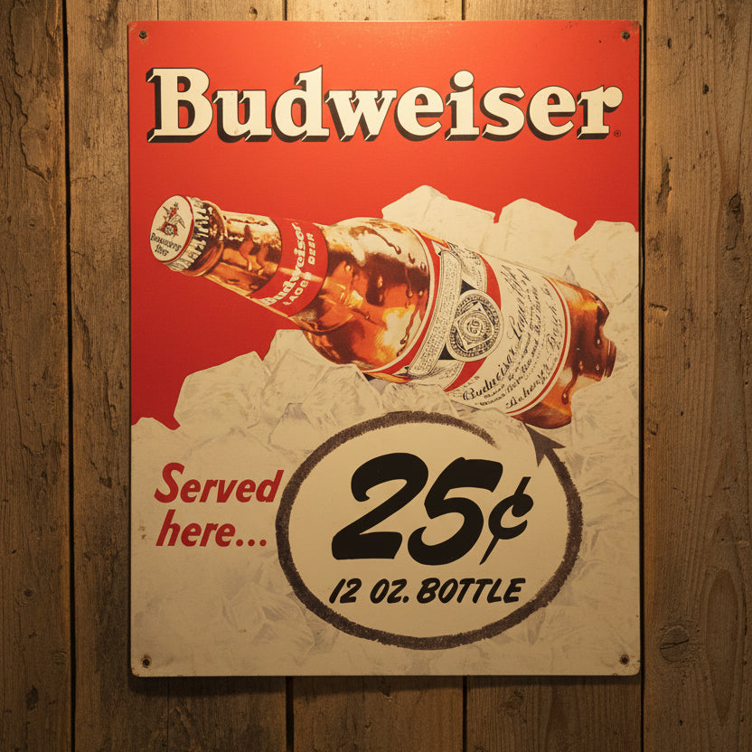 Budweiser Advertisement Tin