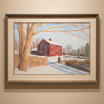 Harry Stamm Farm House Snow Painting