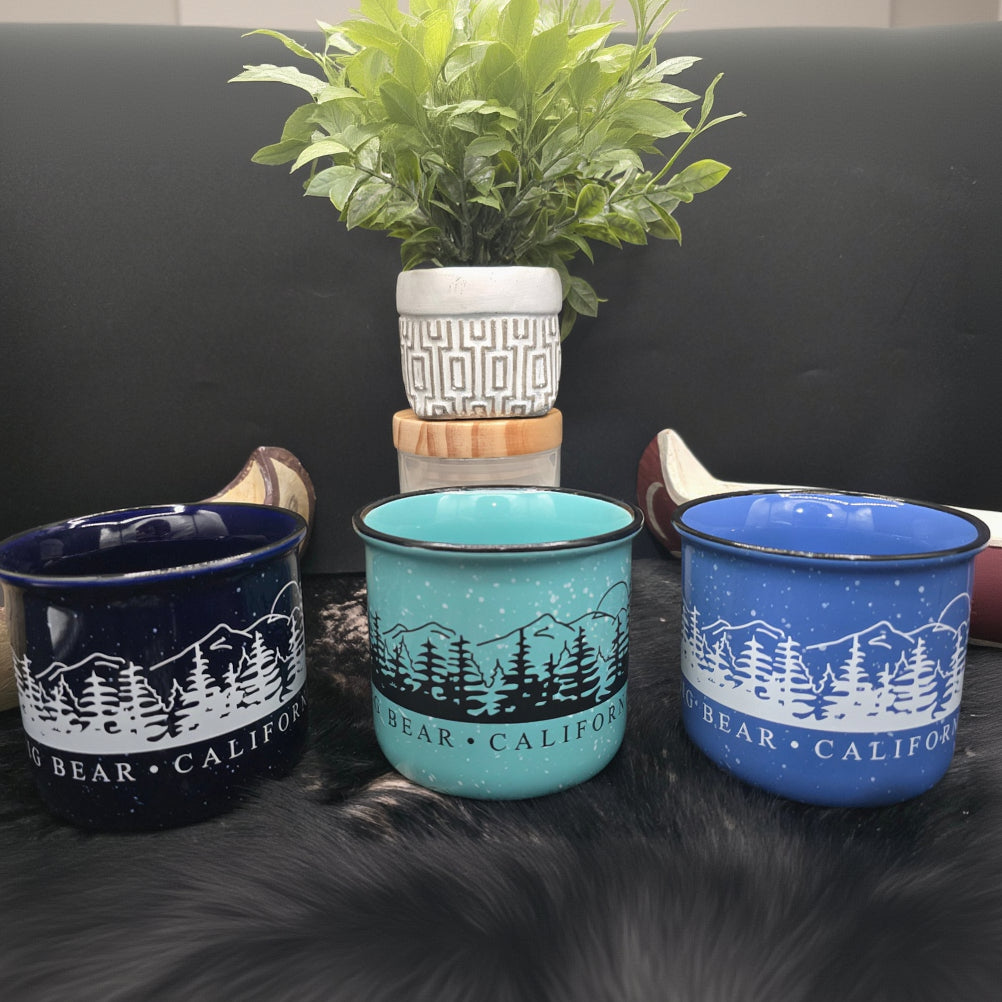 Big Bear California Campfire Ceramic Coffee Mug Large