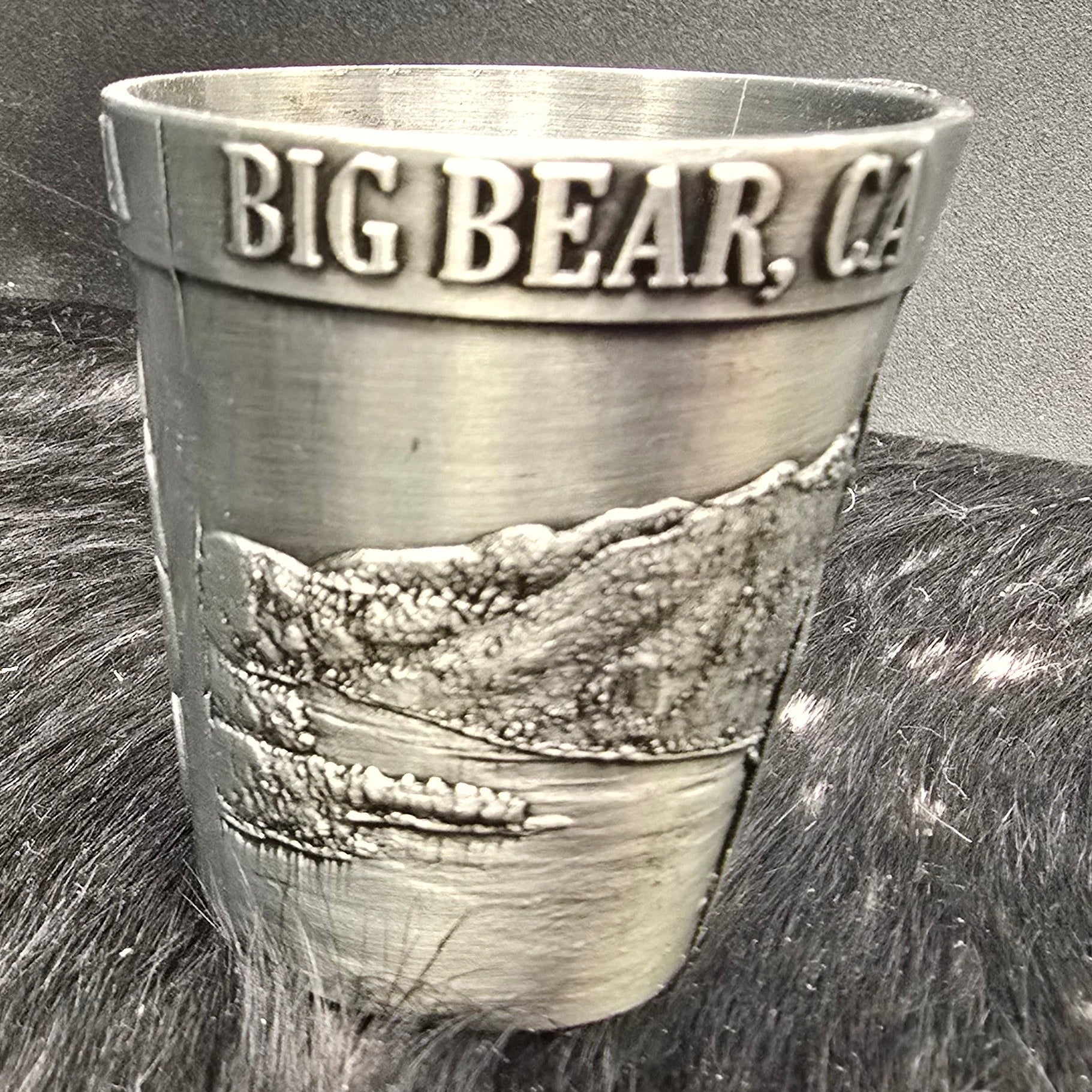 Big Bear California Molded Copper and Pewter Shot Glasses