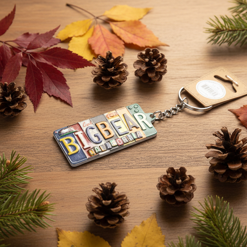 Big Bear California Stamped Metal Keychain