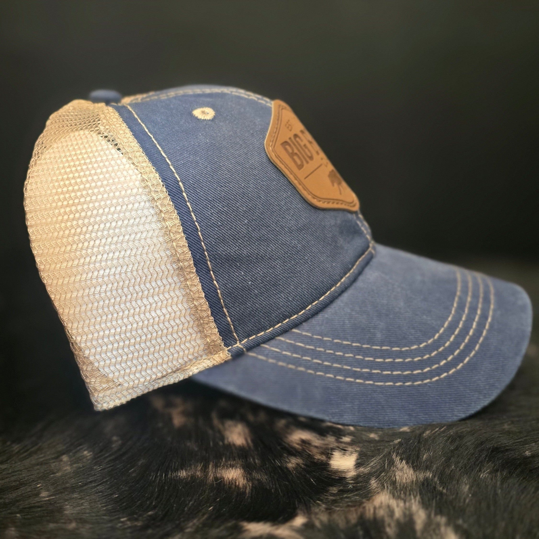 Big Bear California Trucker Mesh Adjustable Velcro Baseball Style Hat