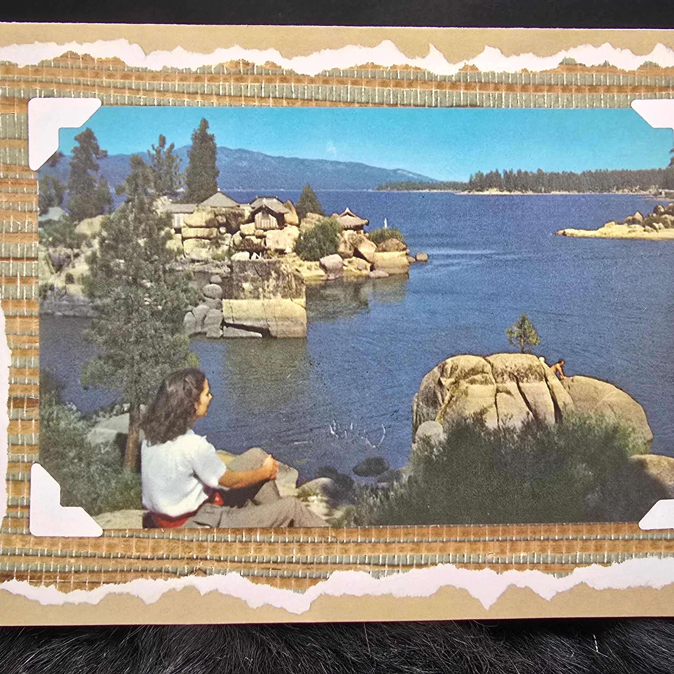 Beautifully Hand Crafted Custom Created Greeting Card Series by Diane Stegman "Treasure Island Big Bear Lake, California"