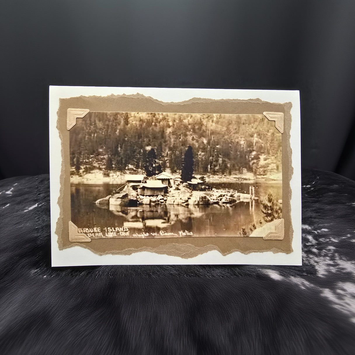 Beautifully Hand Crafted Custom Created Greeting Card Series by Diane Stegman "Treasure Island Big Bear Lake, California"