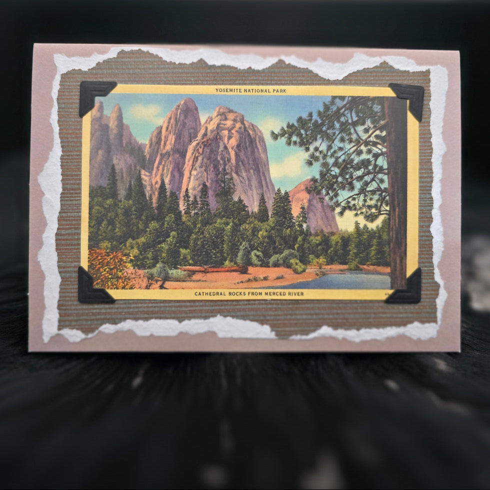 Beautifully Hand Crafted Custom Created Greeting Card Series by Diane Stegman "Yosemite National Park, California"