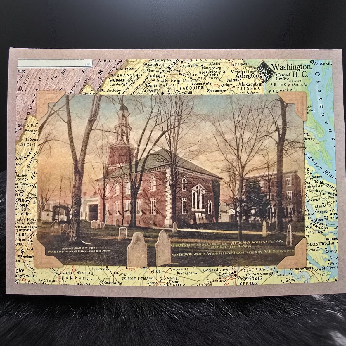 Beautifully Hand Crafted Custom Created Greeting Card Series by Diane Stegman "Christ Church Alexandria, Virginia"