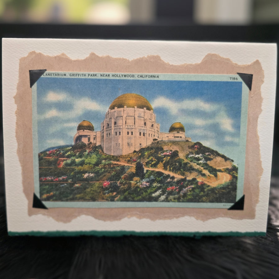 Beautifully Hand Crafted Custom Created Greeting Card Series by Diane Stegman "Griffith Park, California"