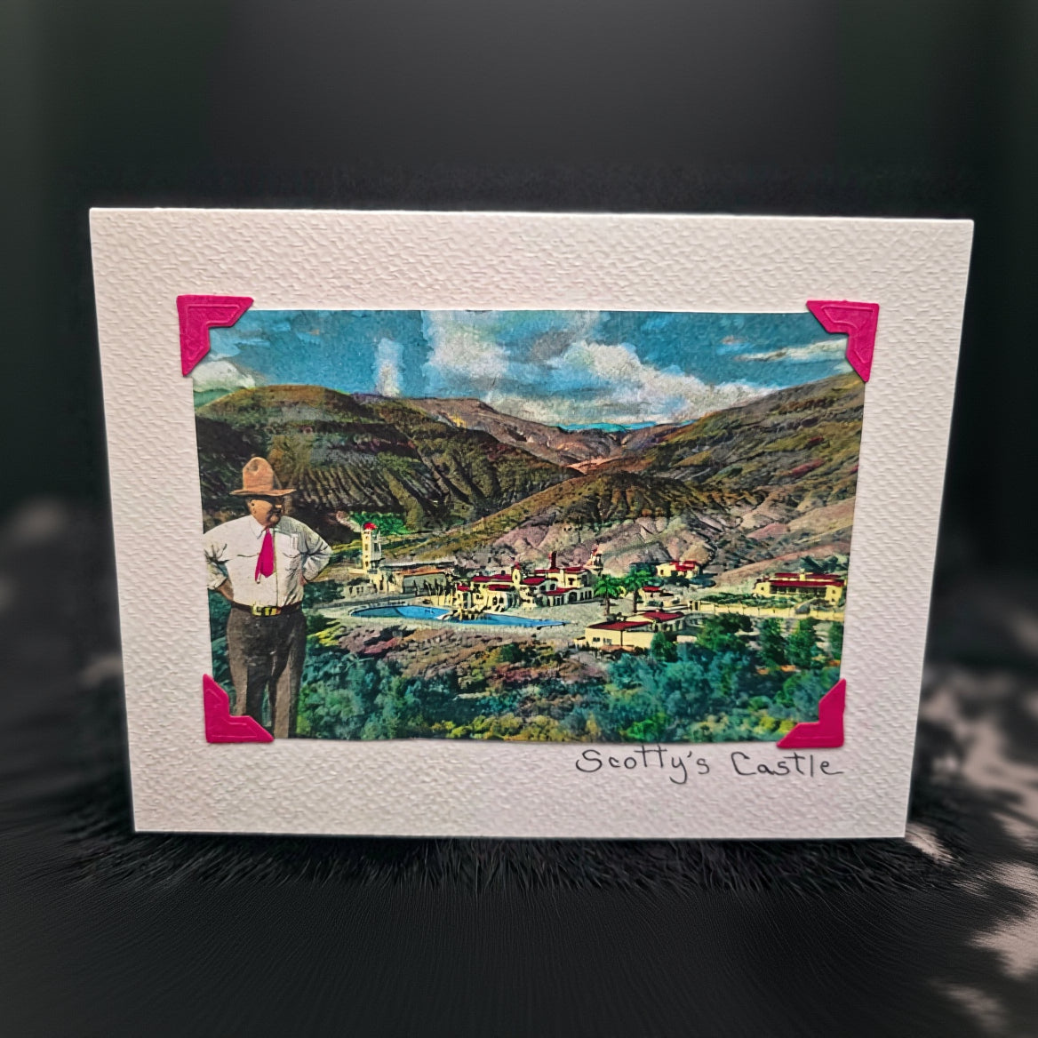 Beautifully Hand Crafted Custom Created Greeting Card Series by Diane Stegman "Scotty's Castle"