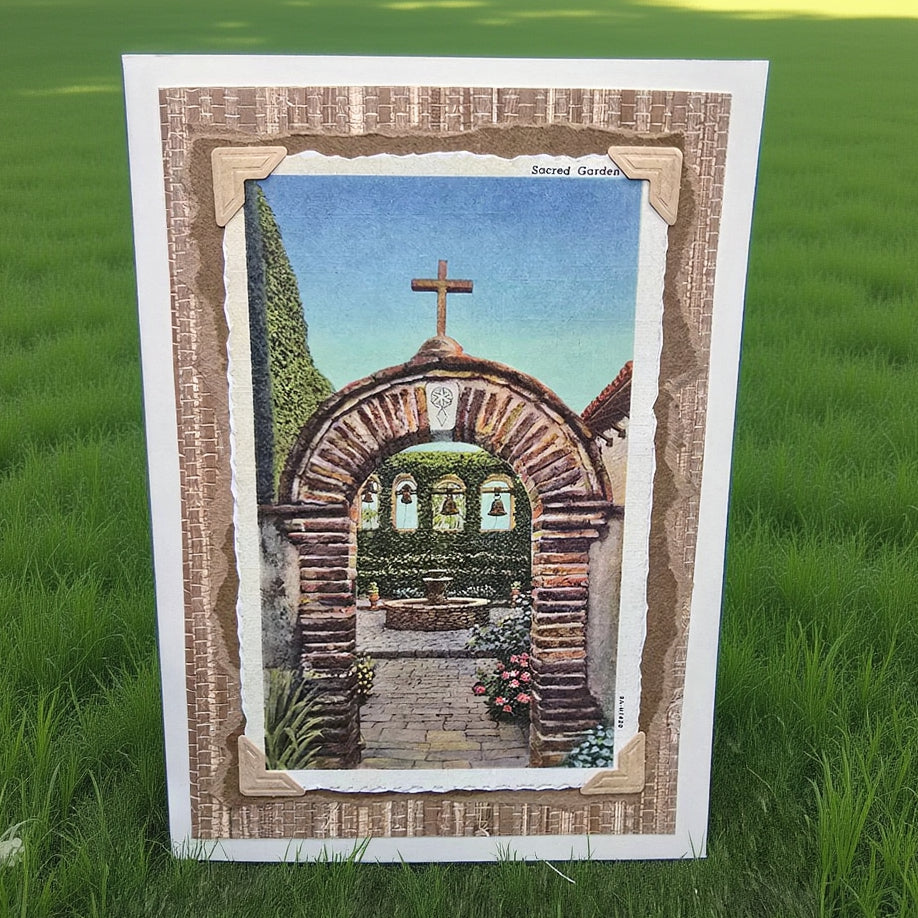 Beautifully Hand Crafted Custom Created Greeting Card Series by Diane Stegman "Sacred Garden"