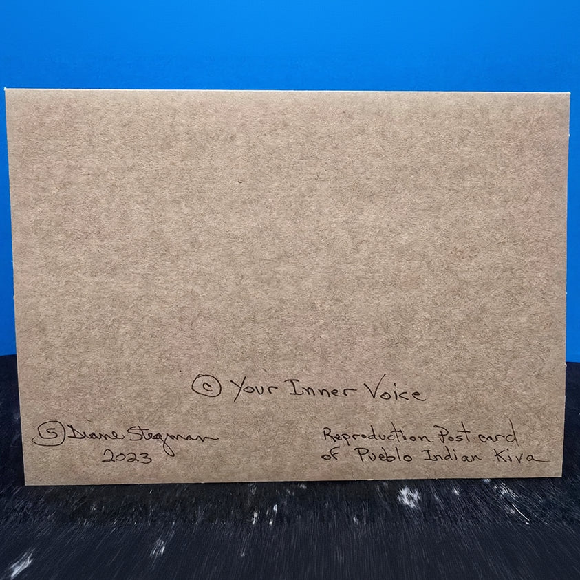 Beautifully Hand Crafted Custom Created Greeting Card Series by Diane Stegman "Pueblo Indian Kiva"