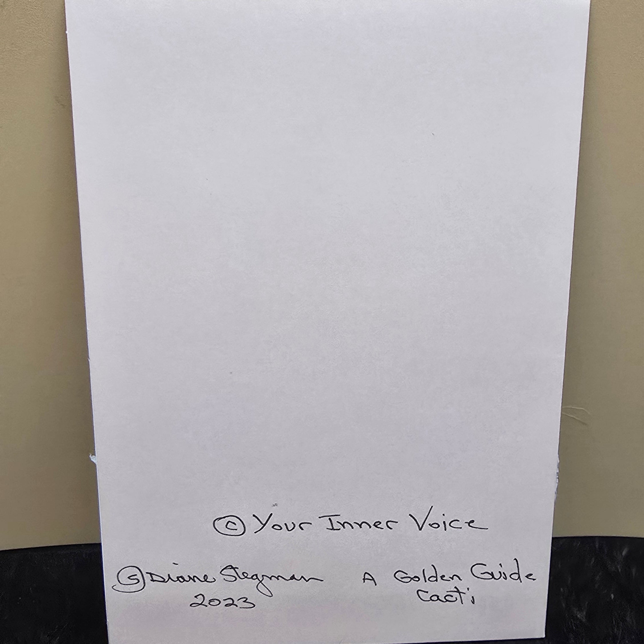 Beautifully Hand Crafted Custom Created Greeting Card Series by Diane Stegman "Eagle Claws Cactus"