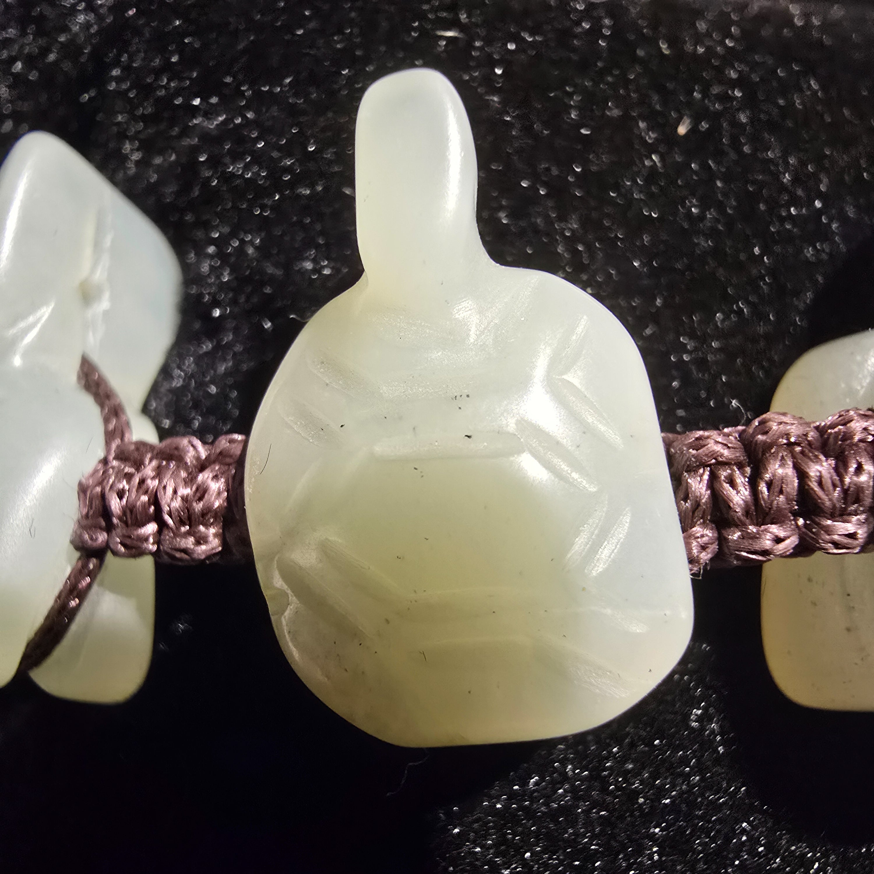Natural Jade Turtle Charm Chinese Luck Bracelet Hand Carved Gemstone Jewelry
