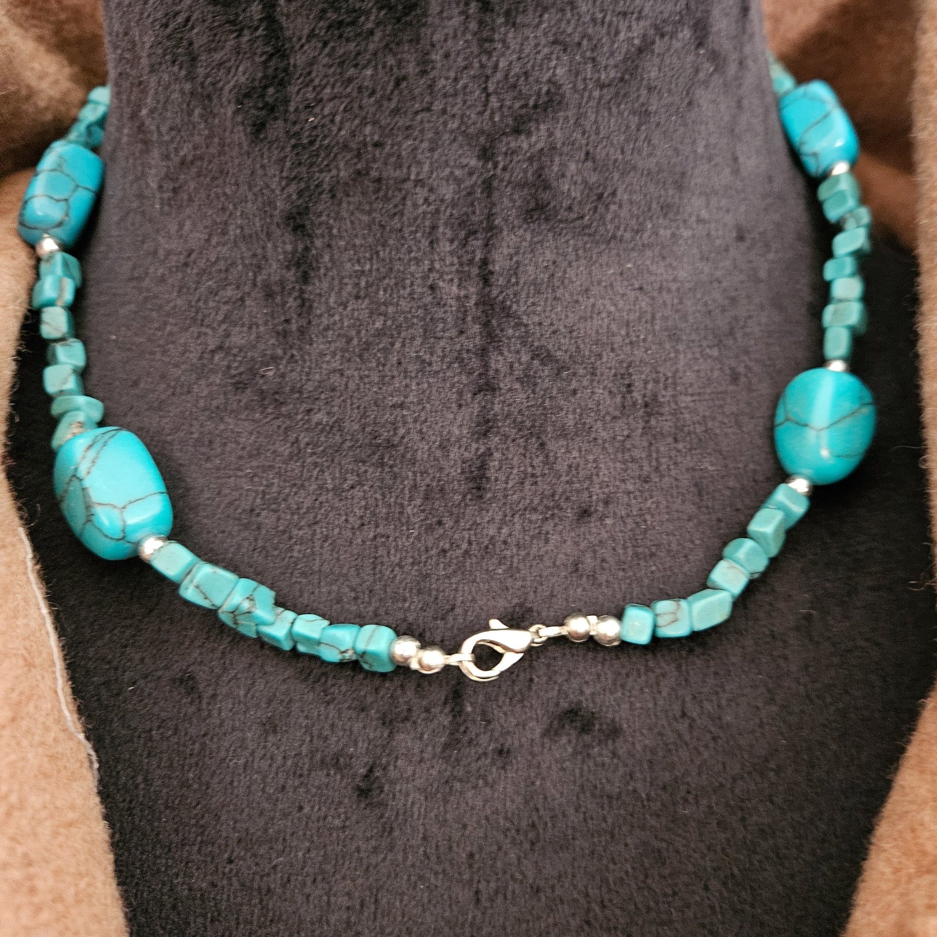 Turquoise Dyed Stone Necklace