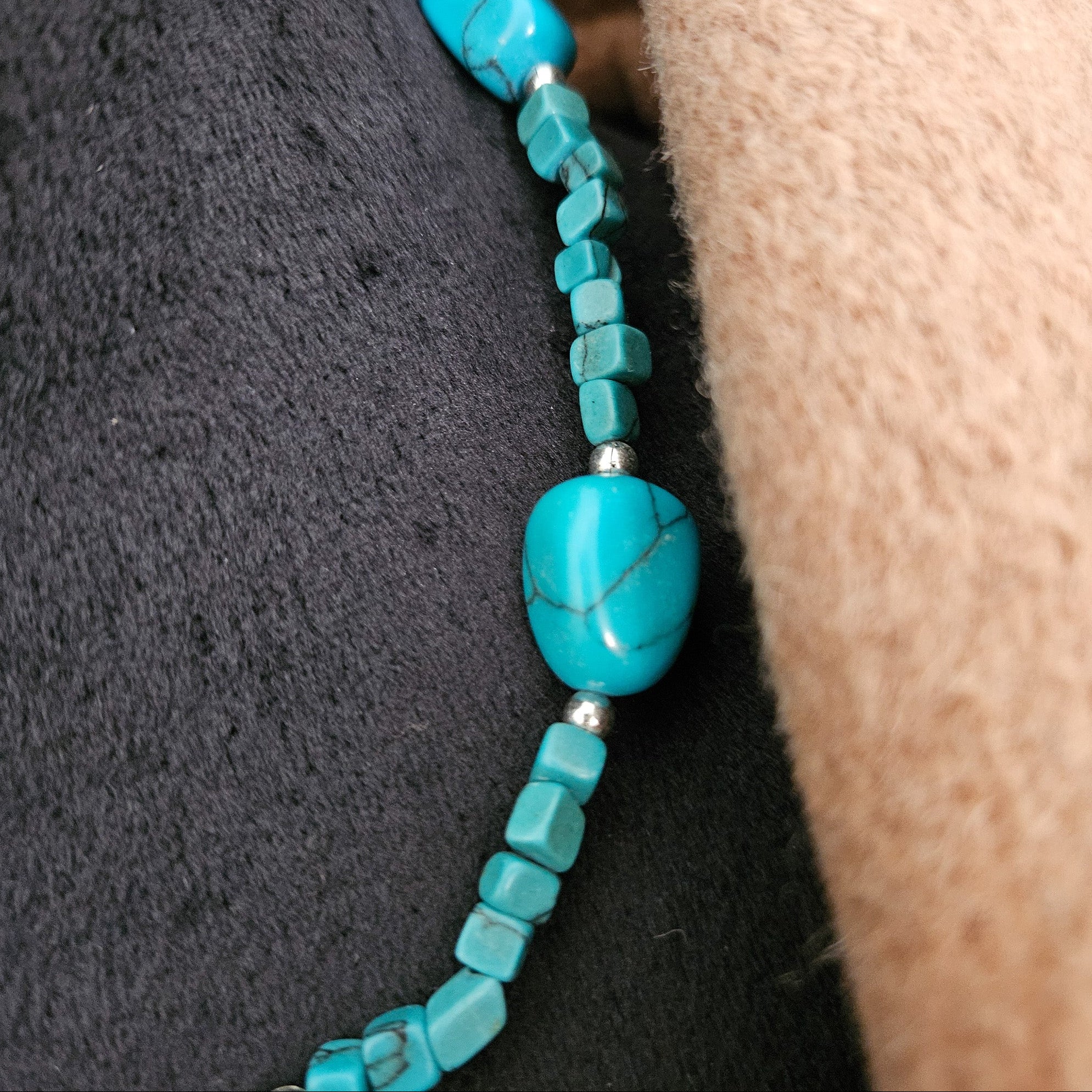 Turquoise Dyed Stone Necklace