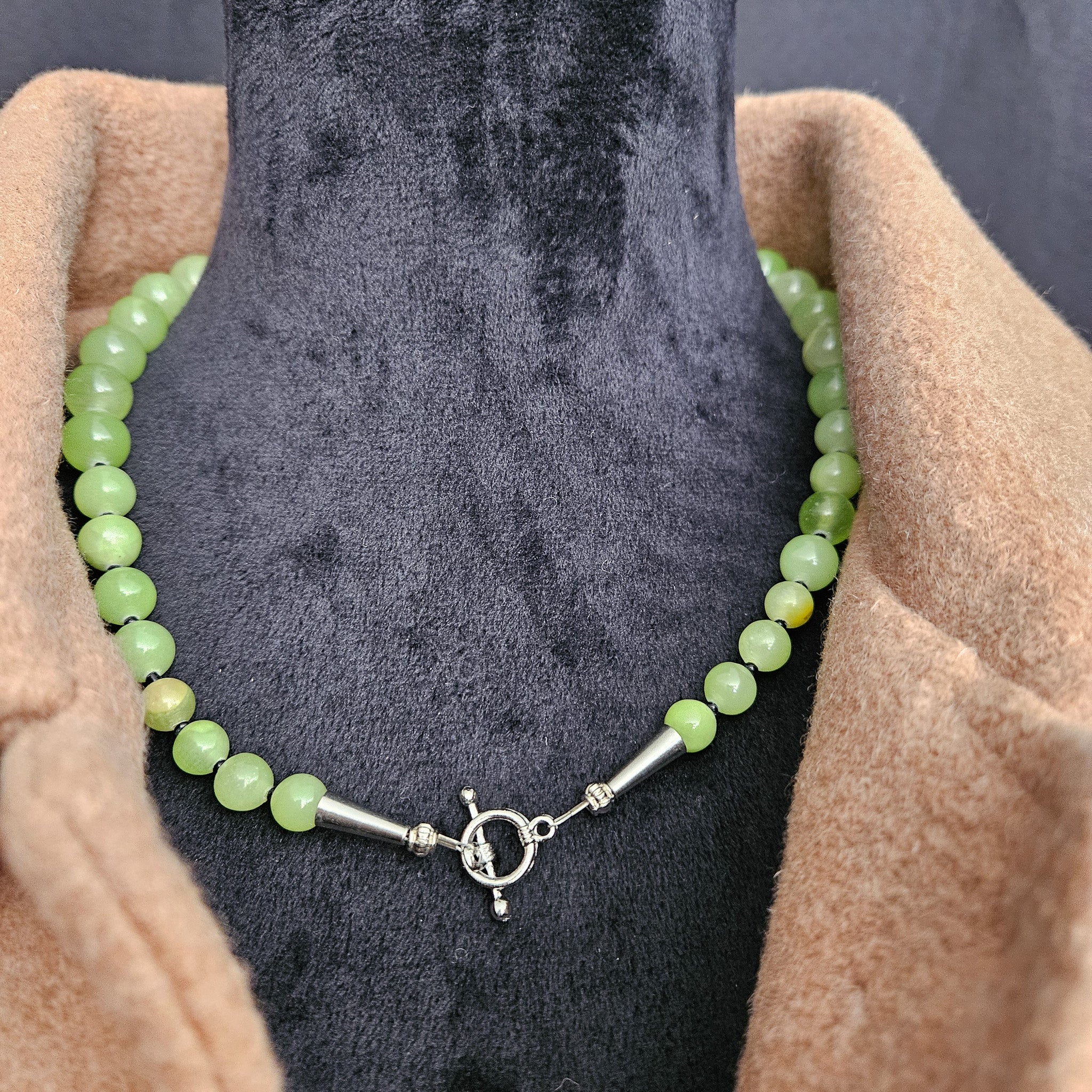 Green Agate Beaded Necklace