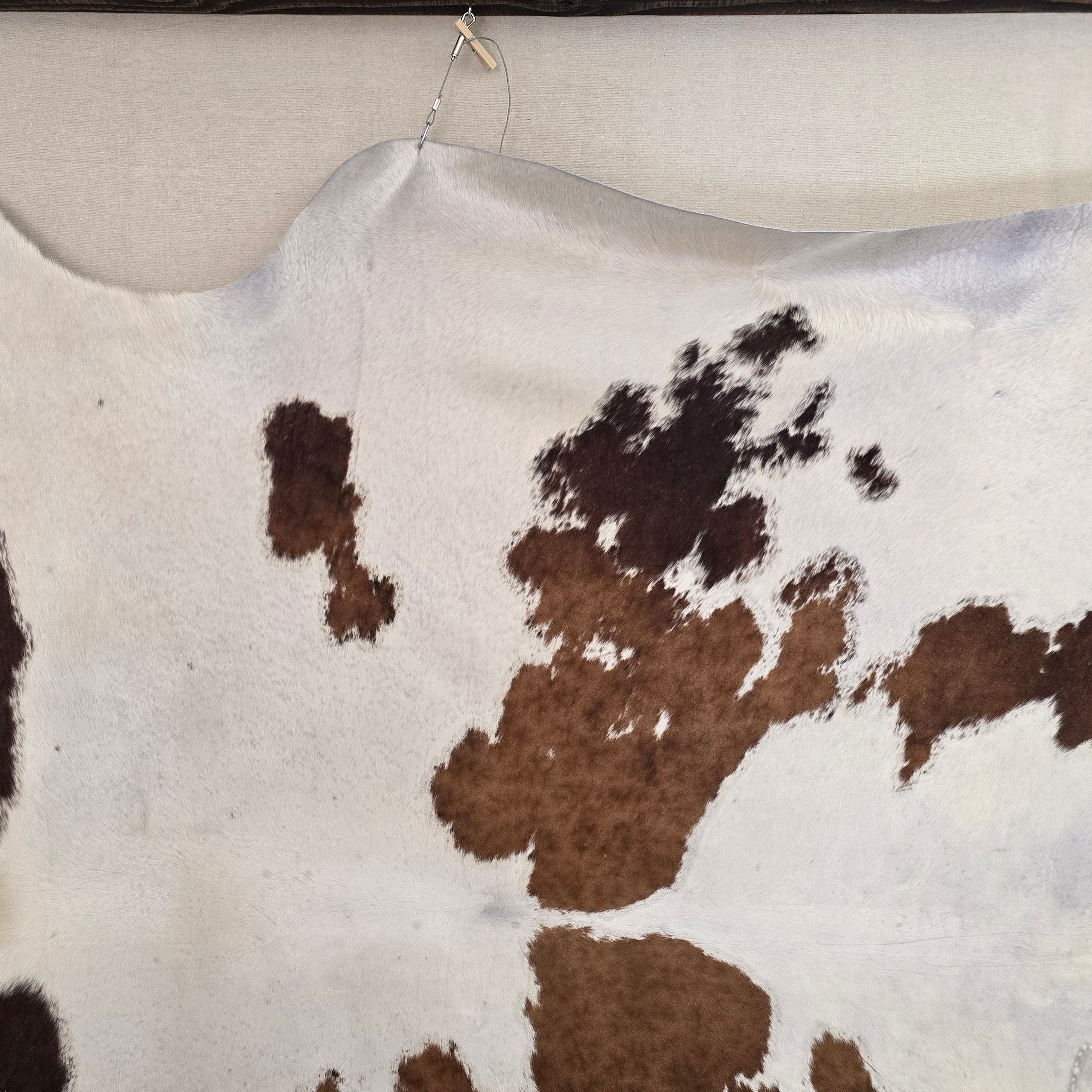 Authentic Brown and White Cowhide Handmade in Brazil
