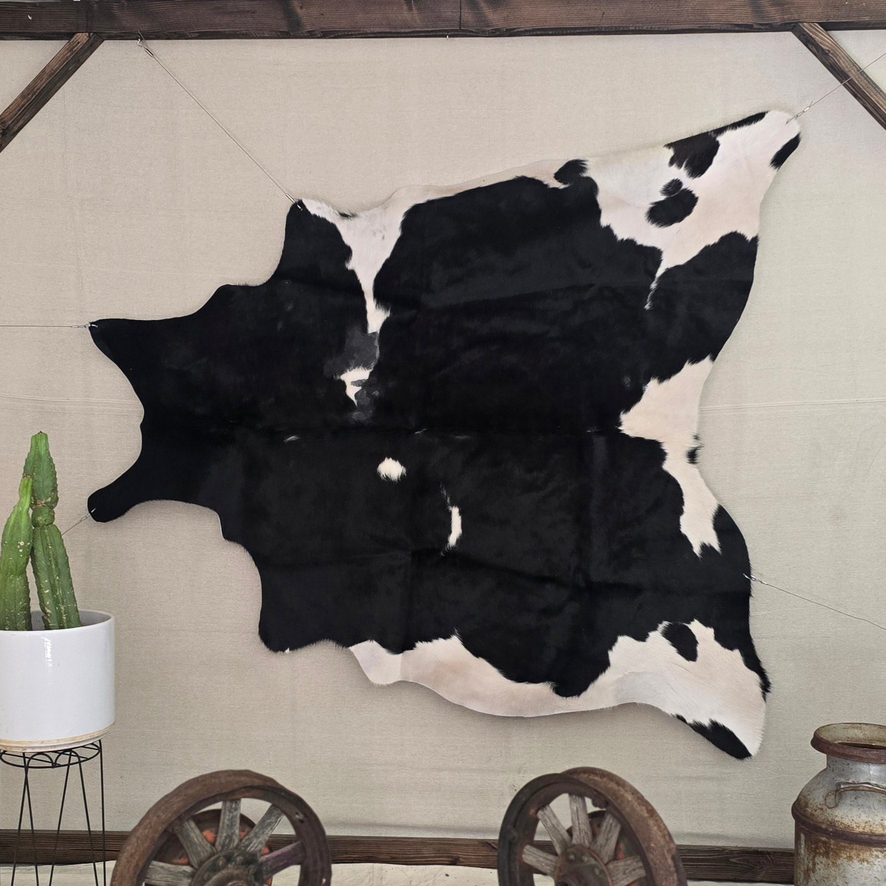 Unique Black and White Cowhide Handcrafted in Brazil