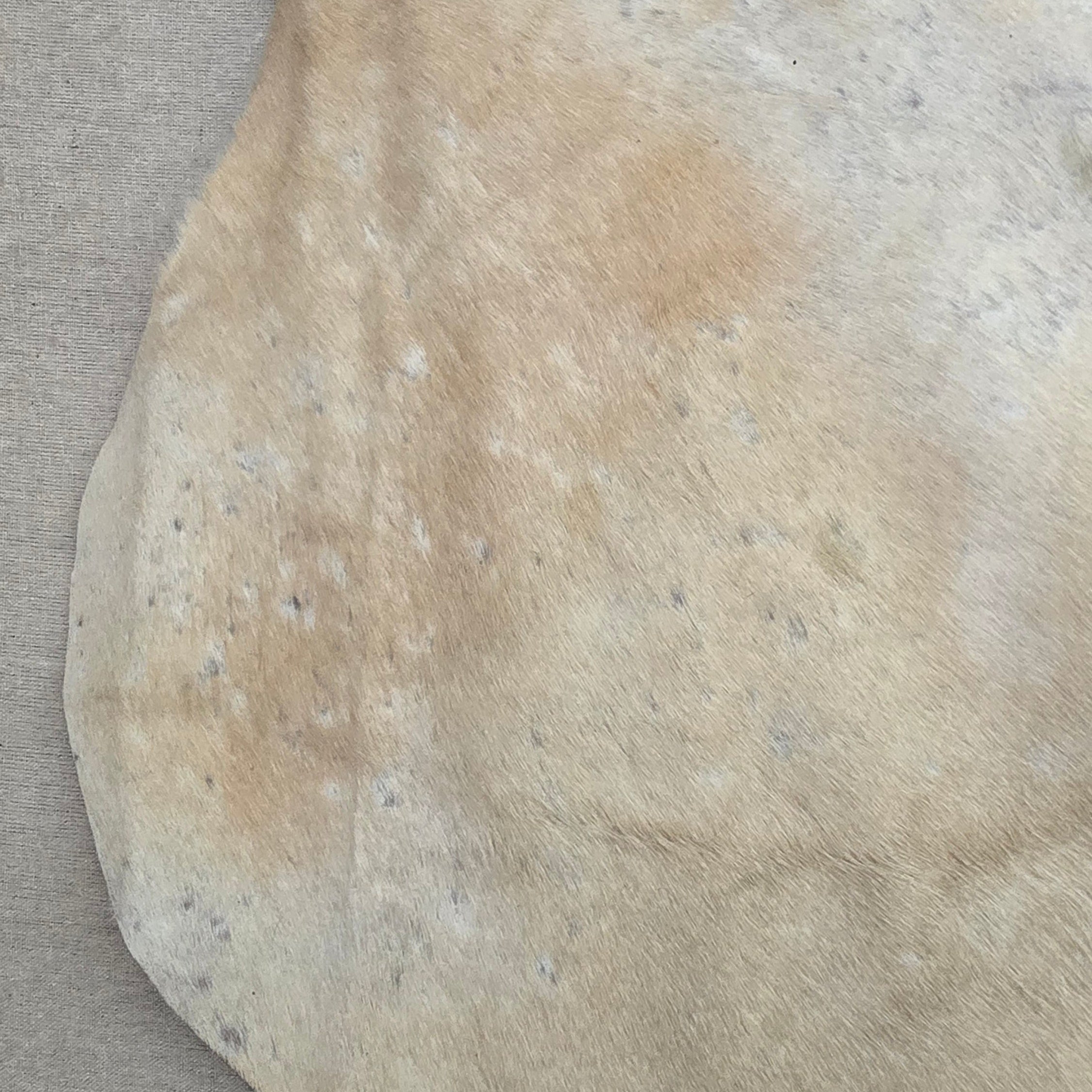 Elegant White Cowhide Crafted By Artisin in Brazil