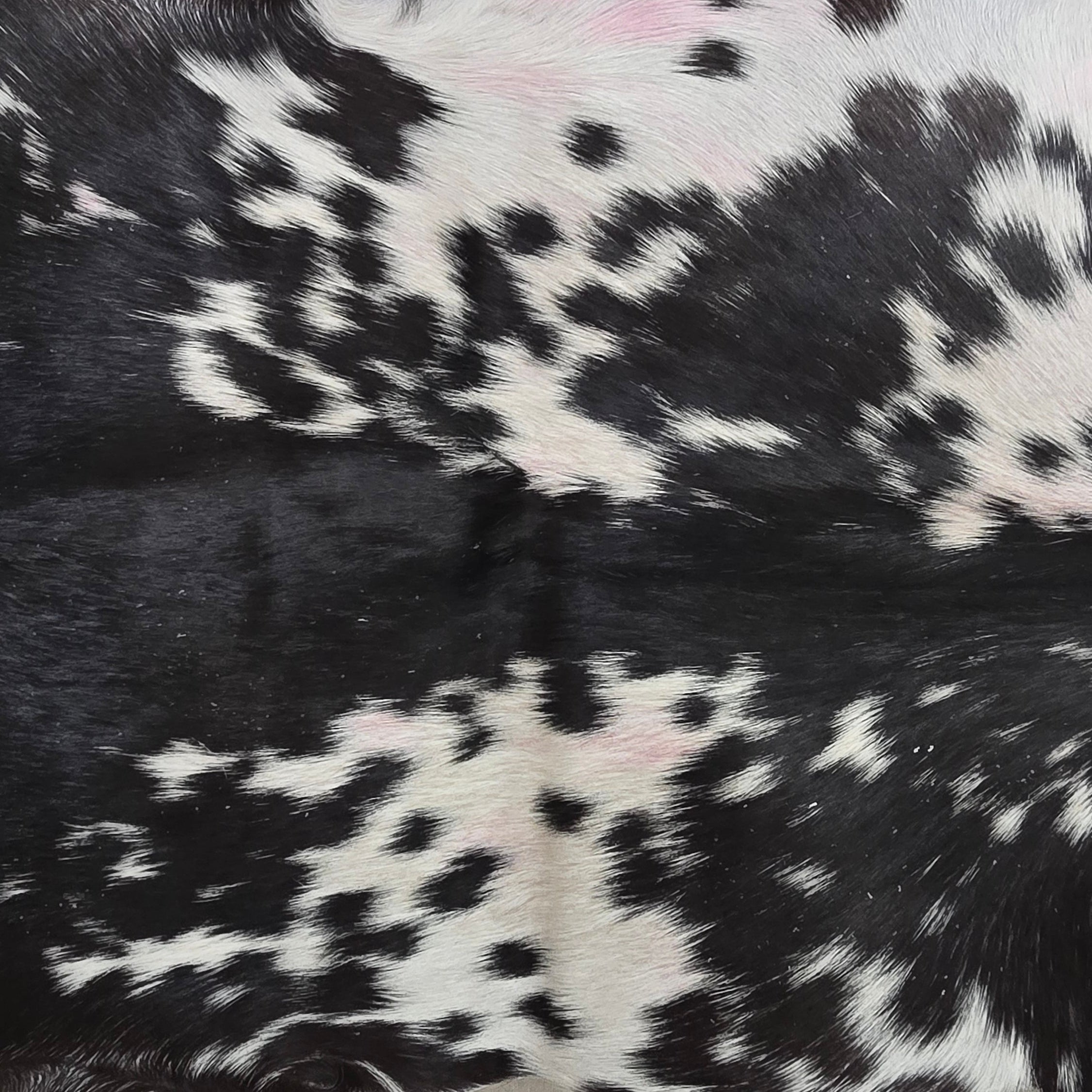 Handcrafted Black and White Goatskin Hide