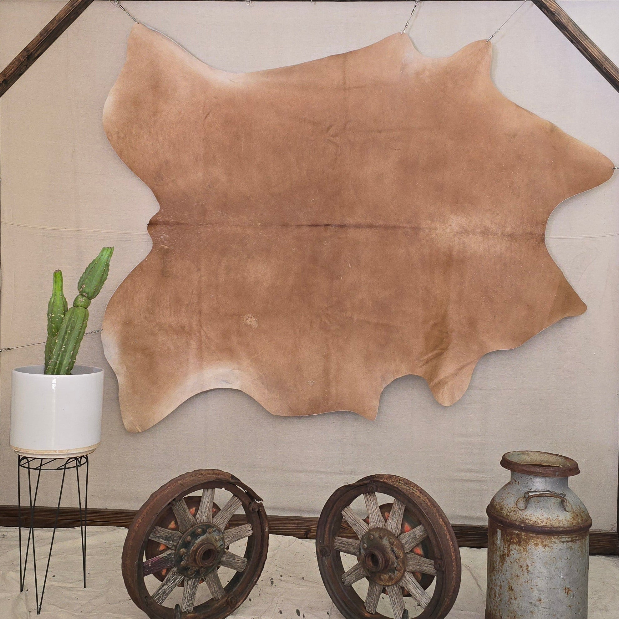 Stylish Light Brown Cowhide Handcrafted in Brazil