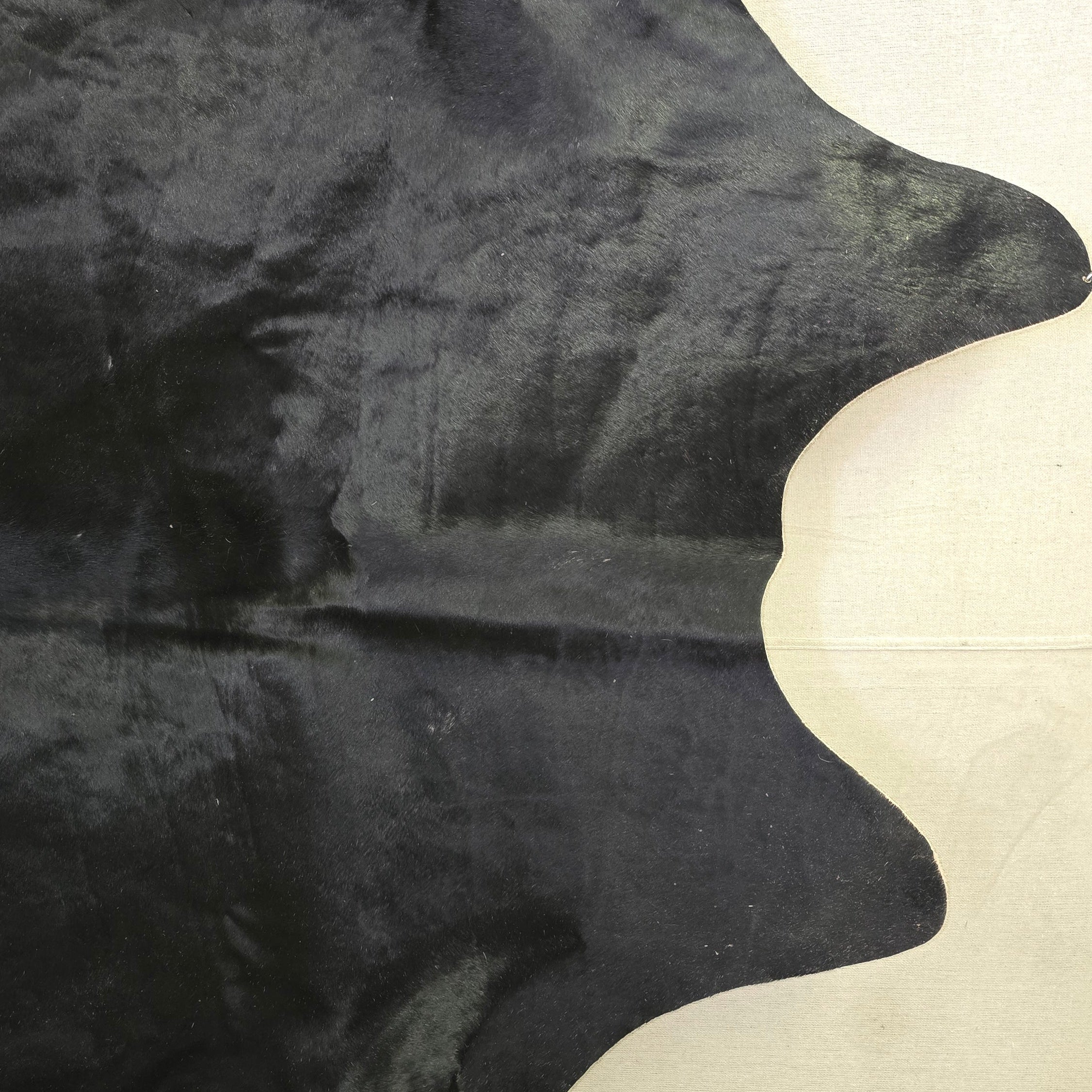 Vivid Black Cowhide Handmade in Brazil