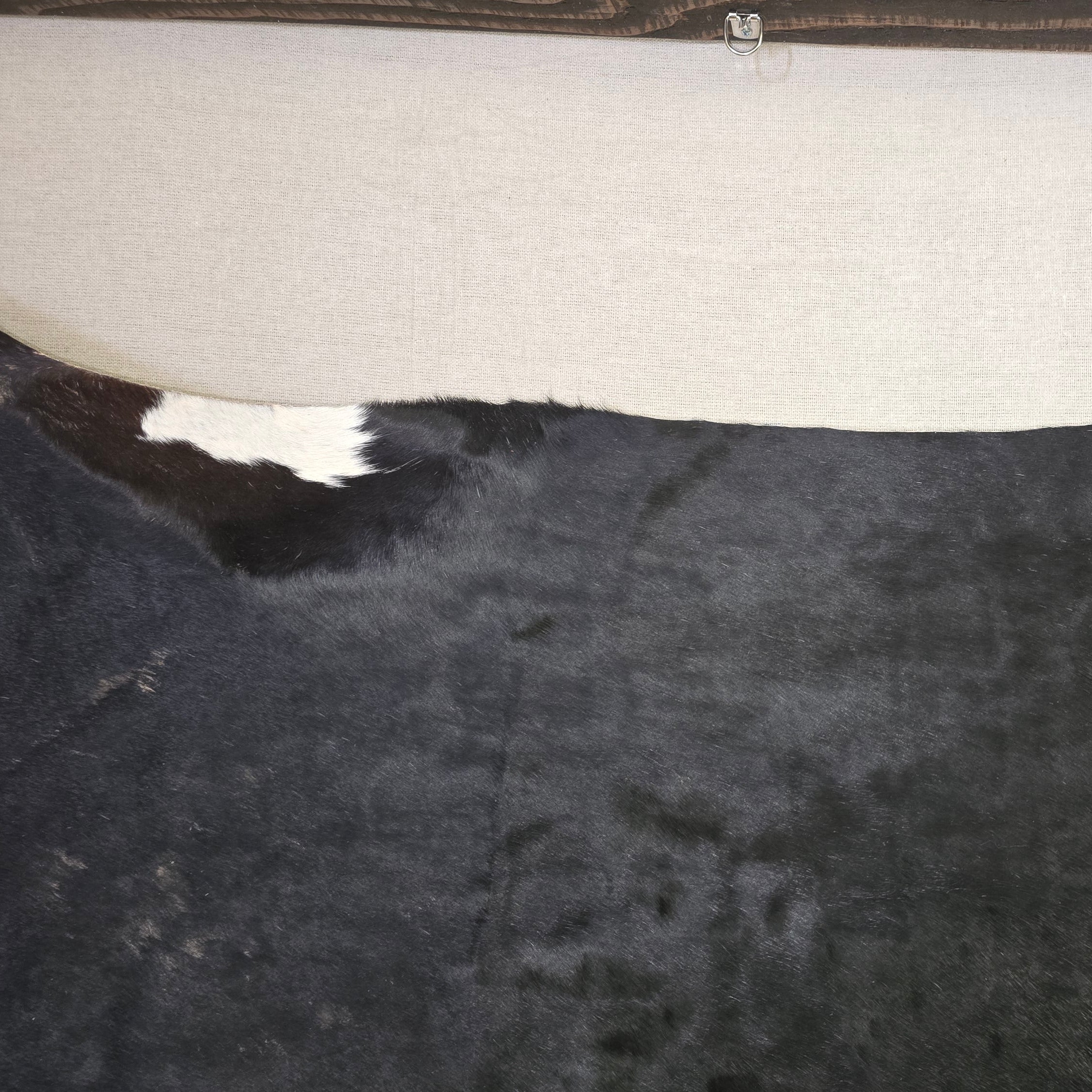 Vivid Black Cowhide Handmade in Brazil