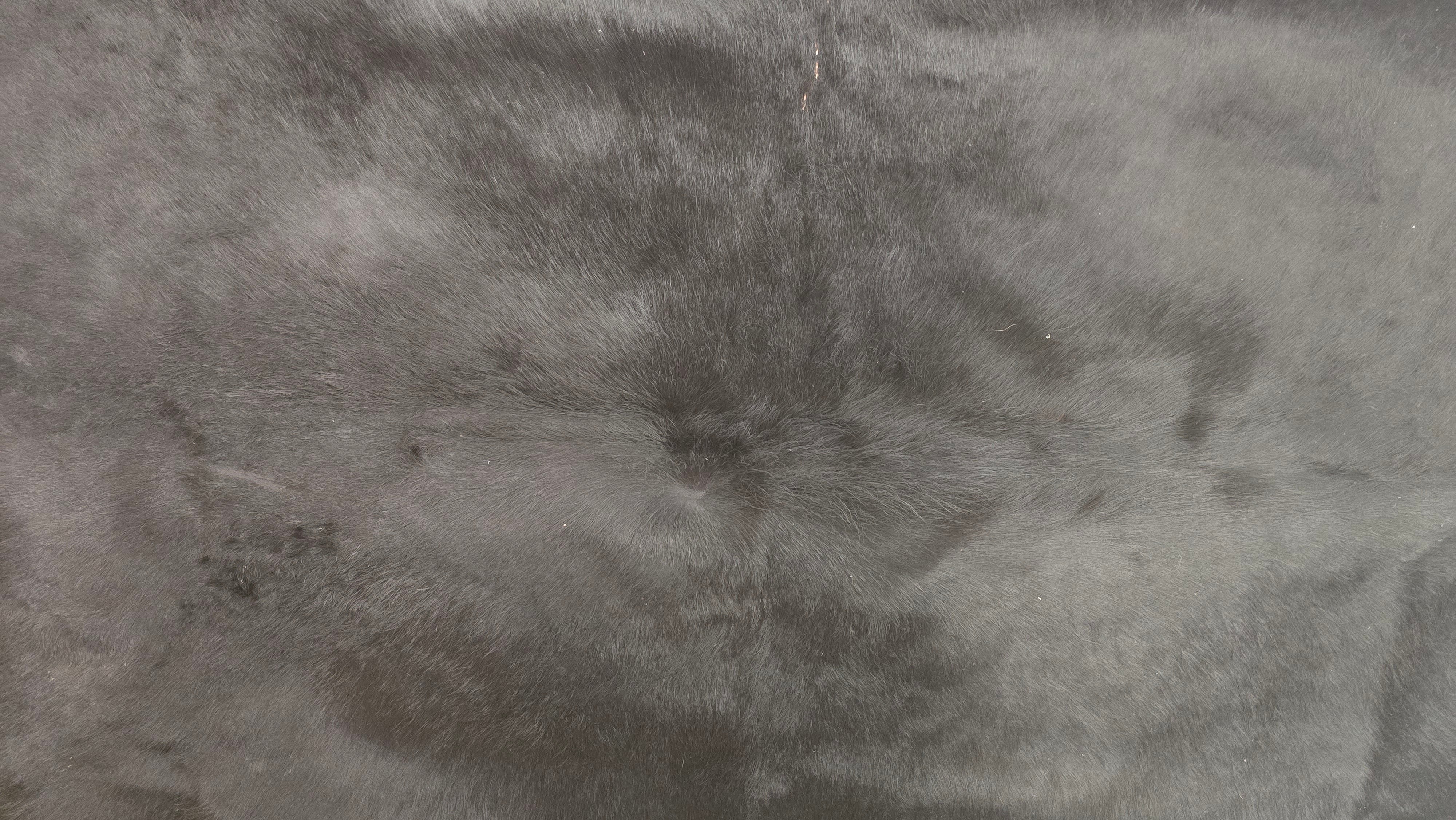 Unique Black Cowhide Rug Handmade in Argentina