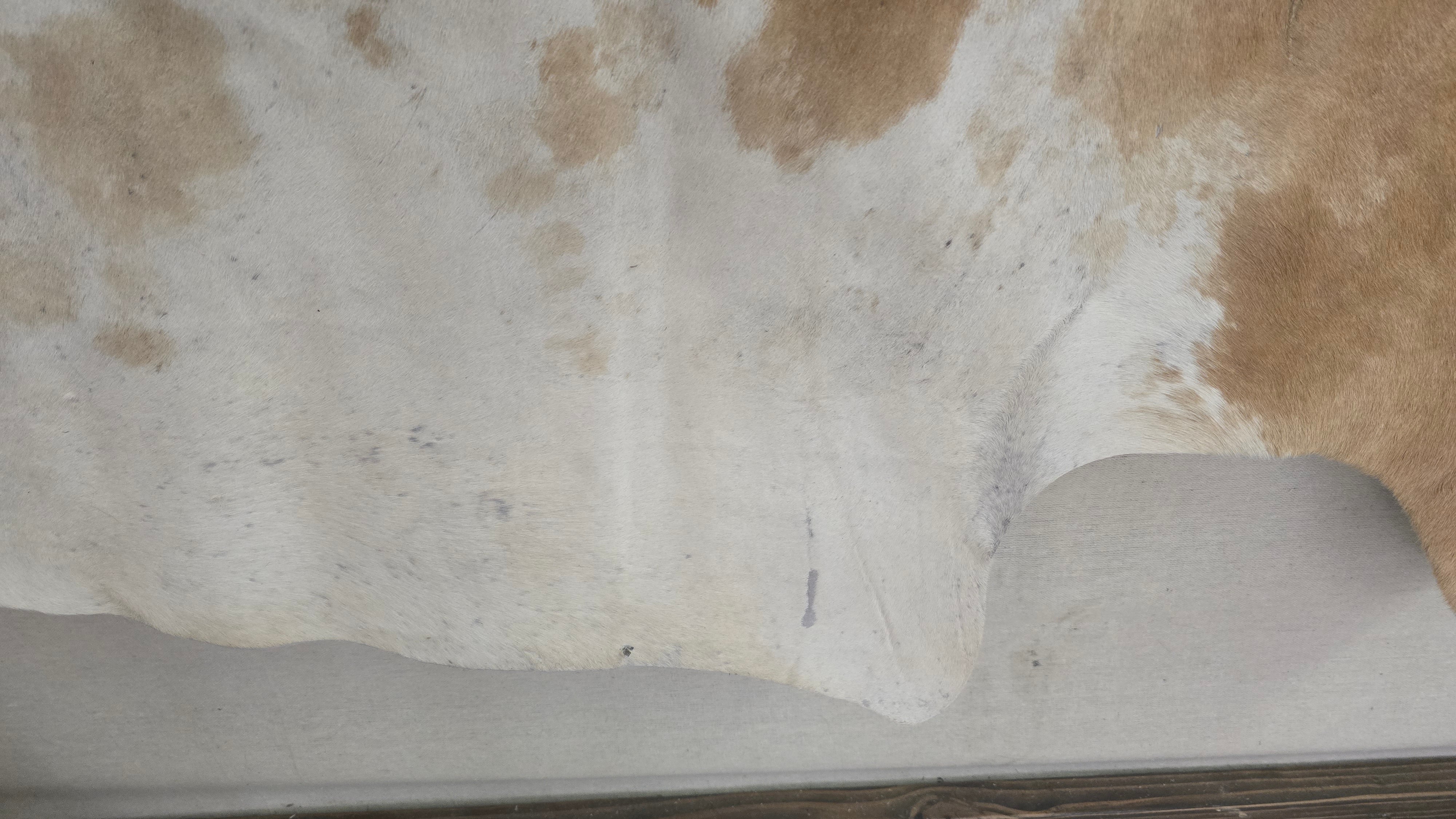 Natural Beige and White Cowhide Handcrafted in Brazil