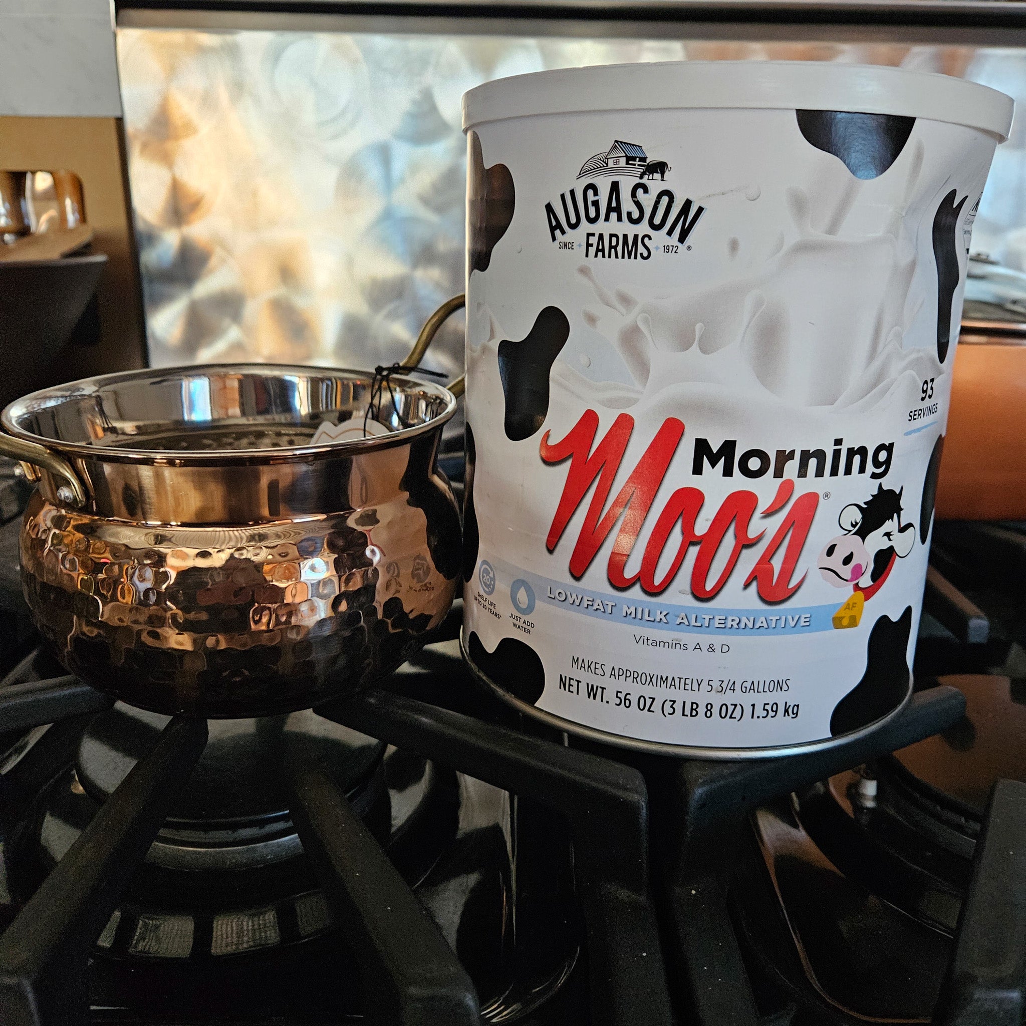 Augason Farms Morning Moo's Milk Alternative 93 Servings 20-Year Shelf Life