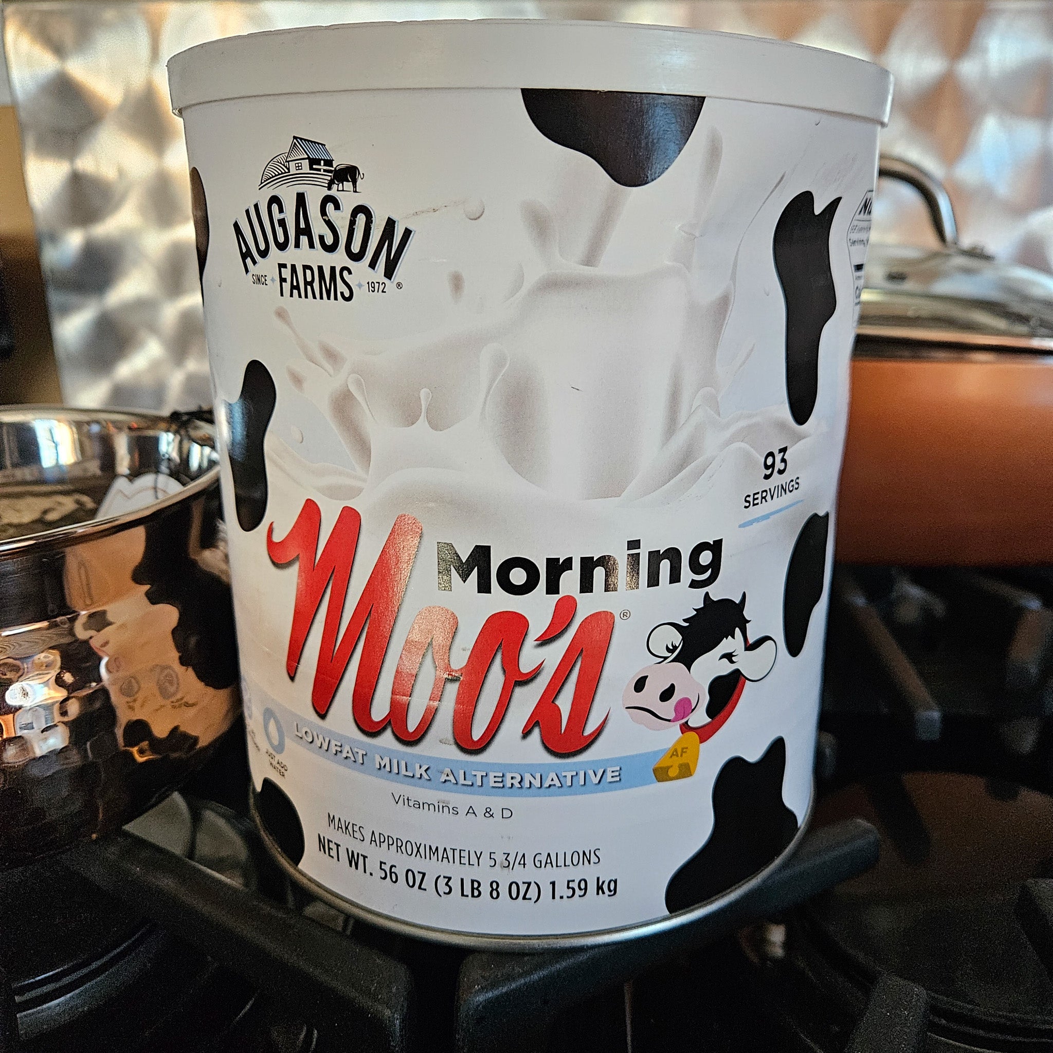 Augason Farms Morning Moo's Milk Alternative 93 Servings 20-Year Shelf Life