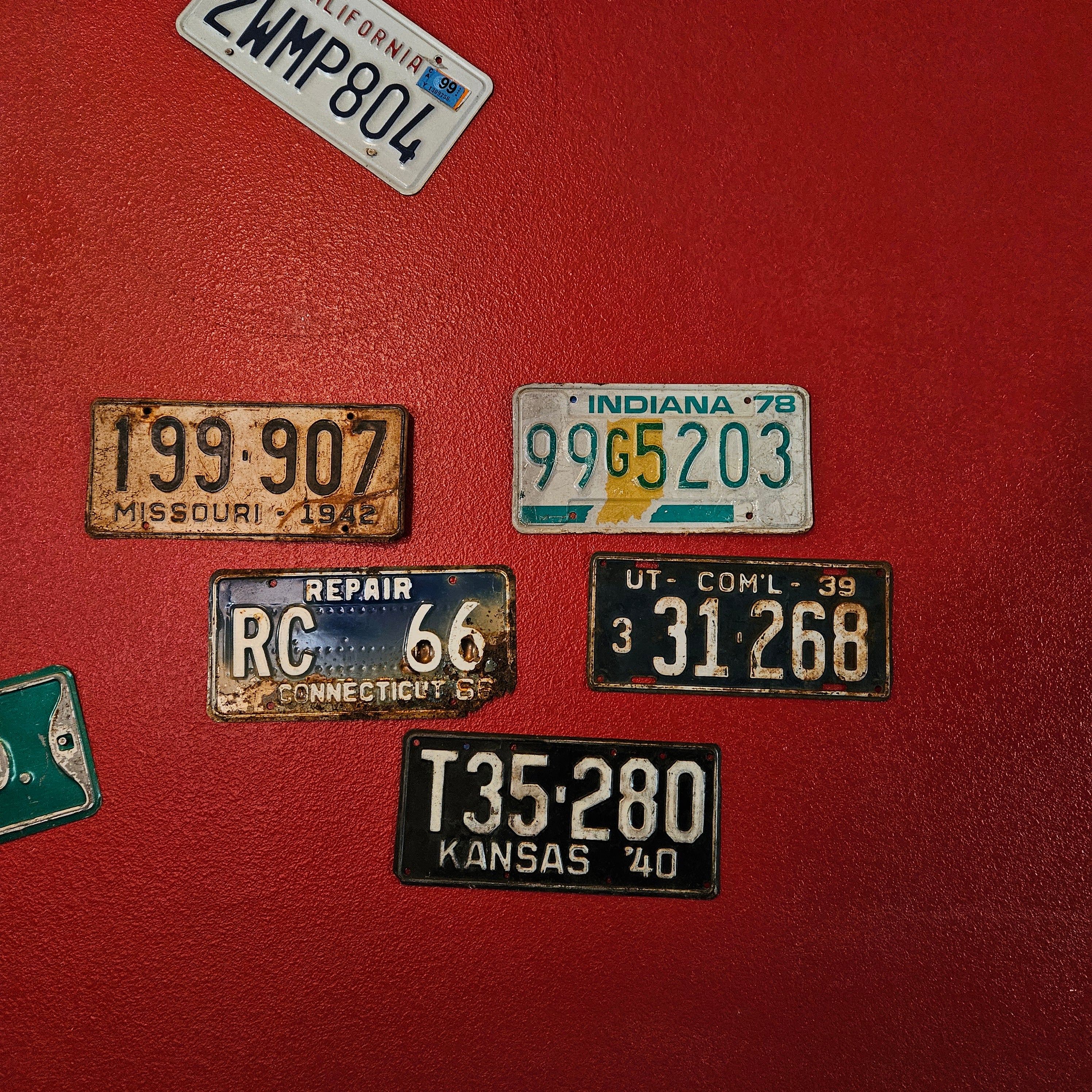 Vintage KANSAS License Plate 1940s & 1950s