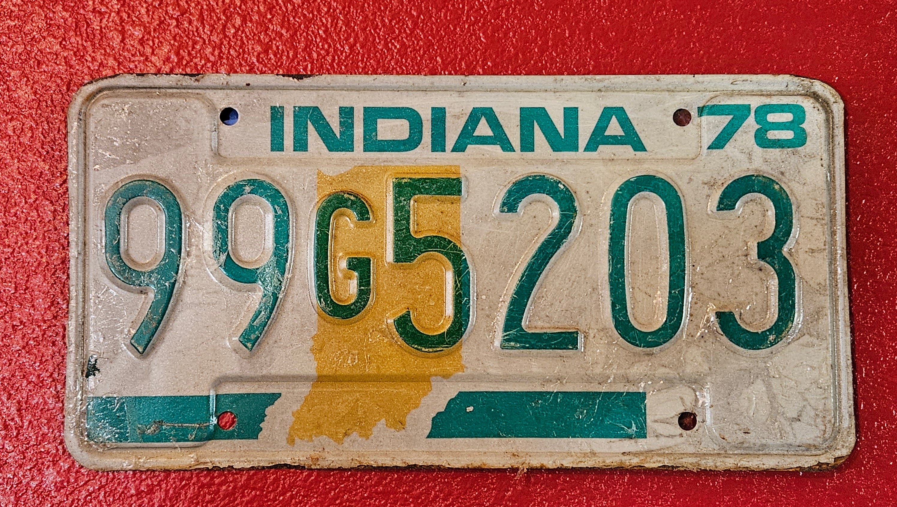 Vintage Indiana License Plate 70s & 80s