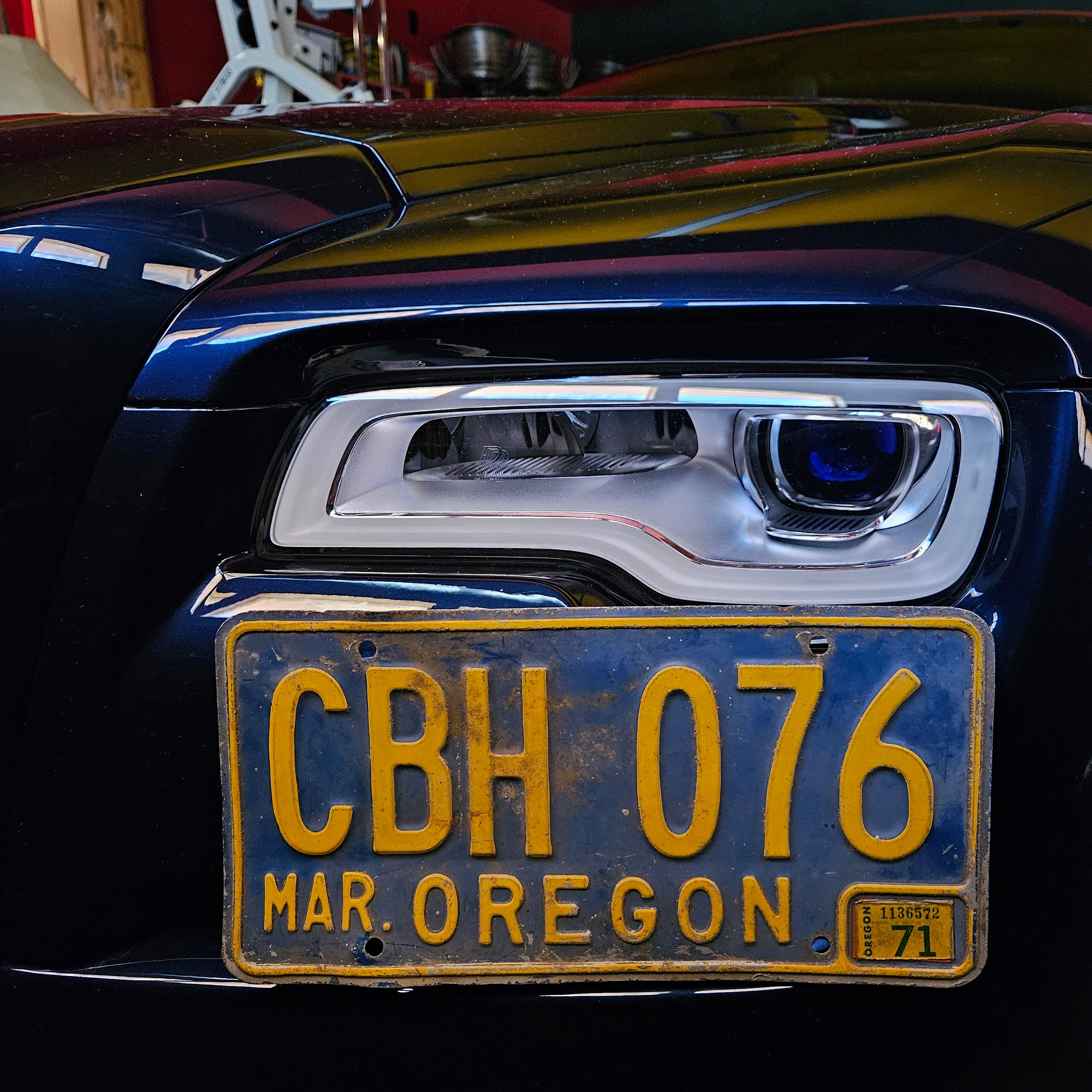 Vintage 1960s-1970s Blue & Yellow License Plate