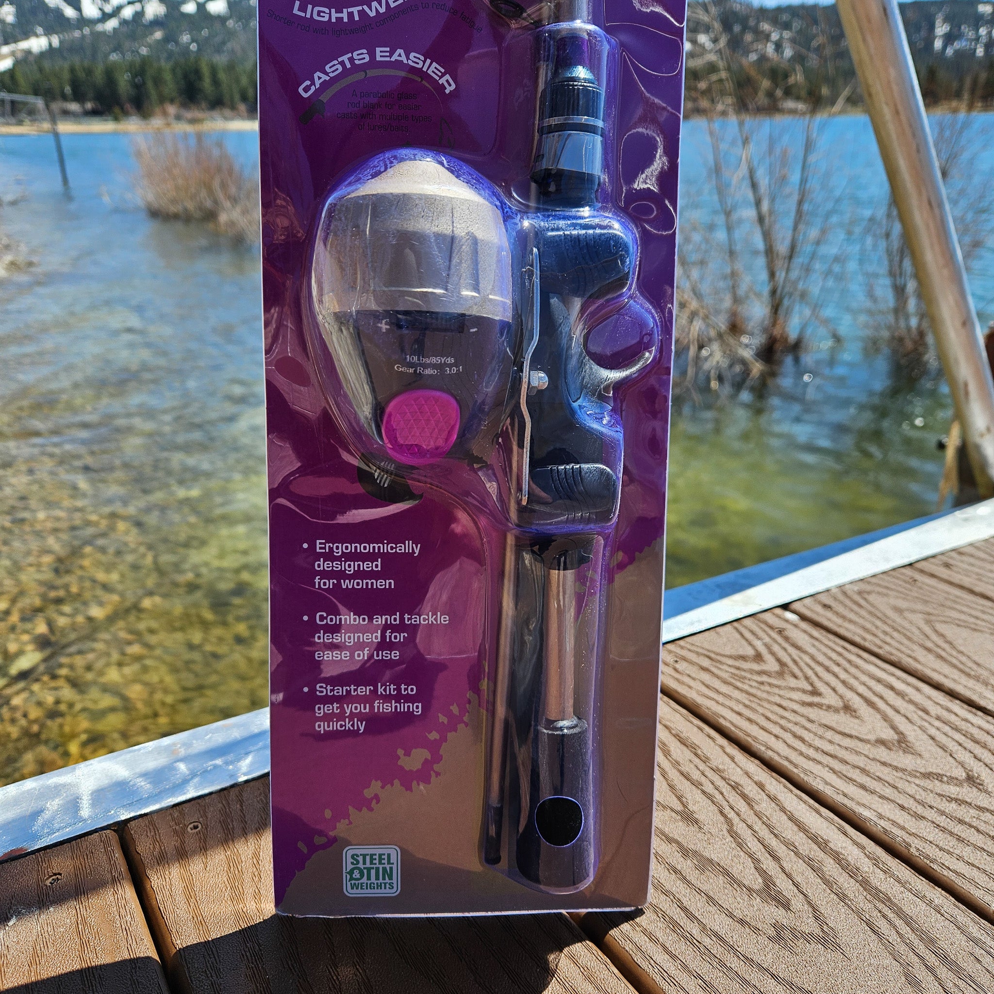 Spincast Combo Trait Built for Women 5' Fishing Pole Packaged Set