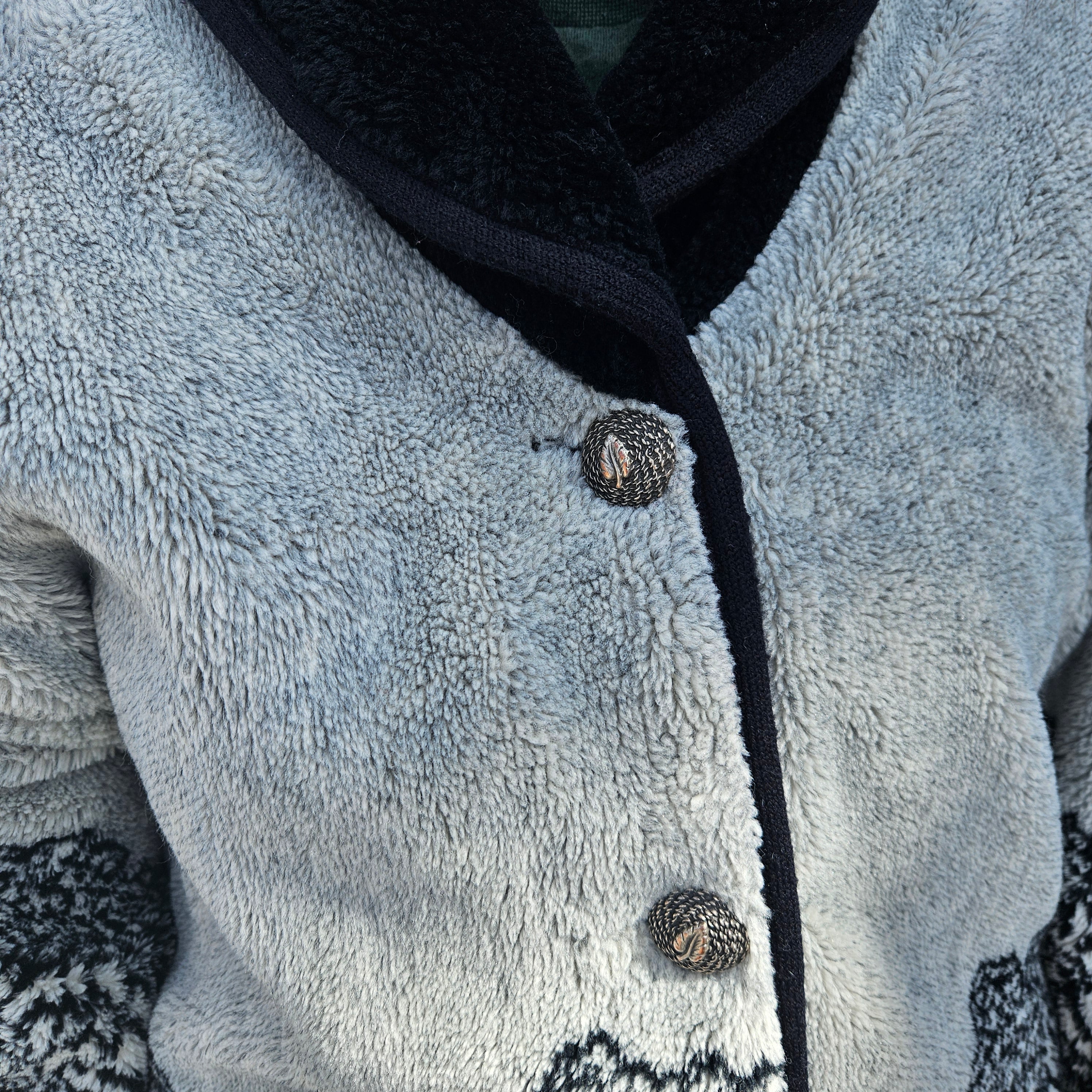 Vintage Nordic Lights Reversible Fleece Jacket