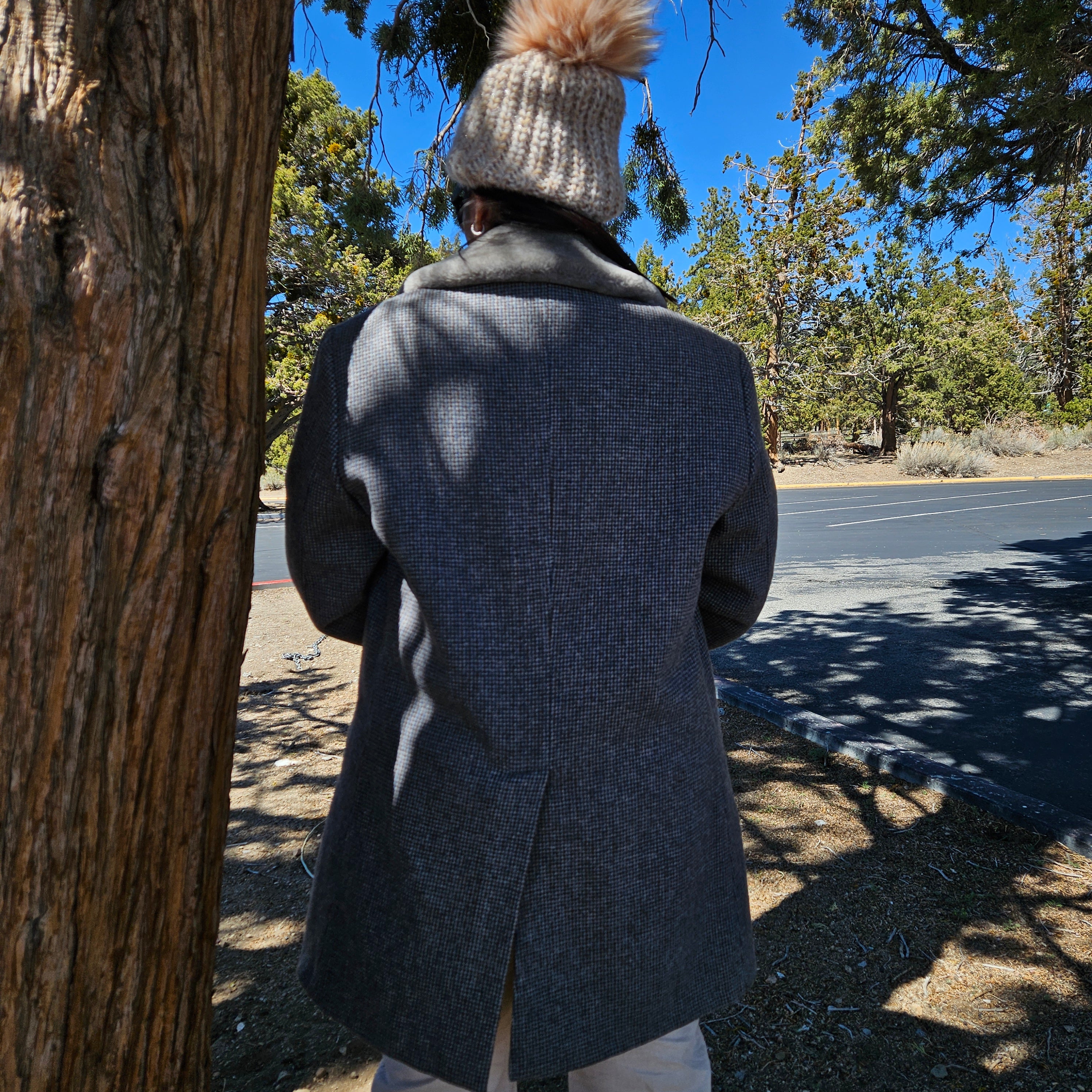 Vintage 60's Pendleton Wool Shearing Coat with Faux Fur Collar