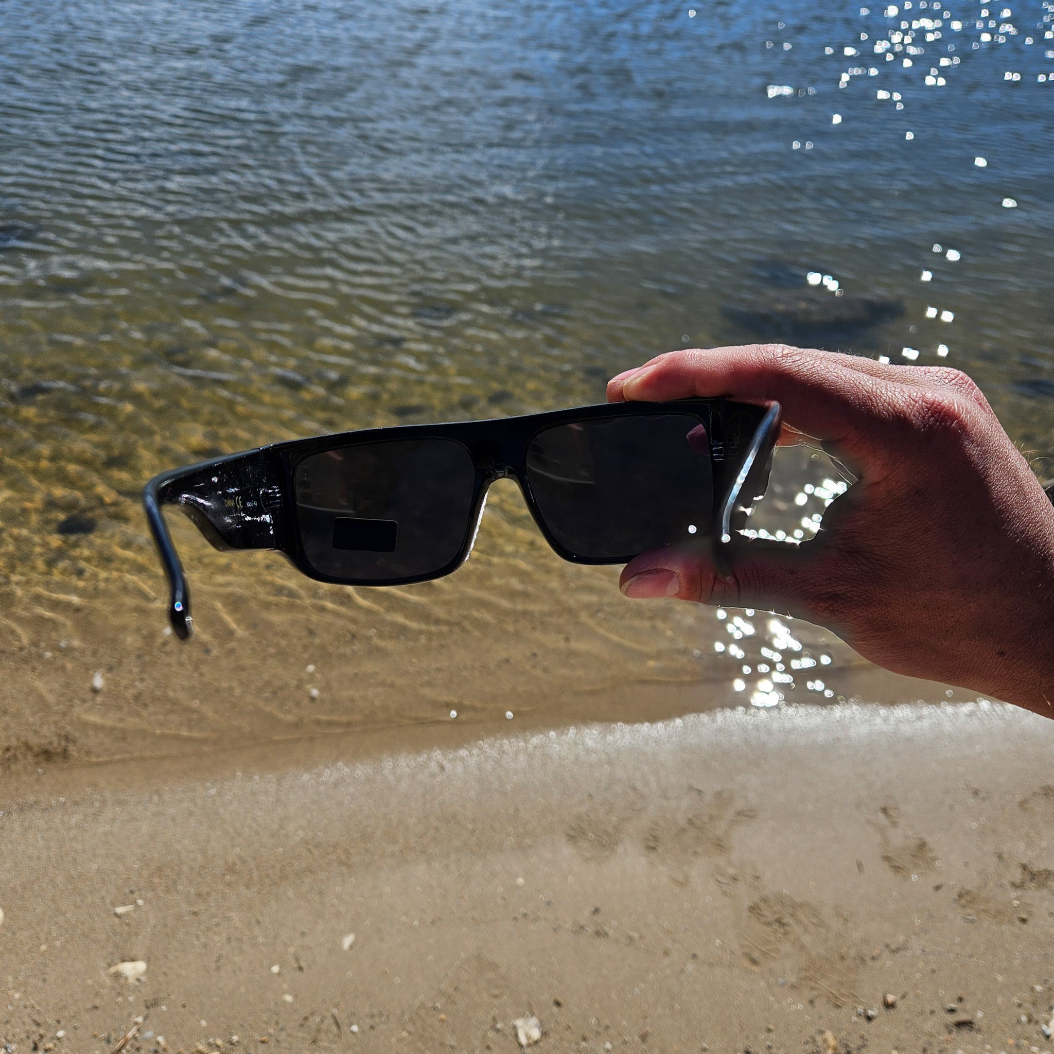 Locs OG Sunglasses Square Rectangular Black Frame