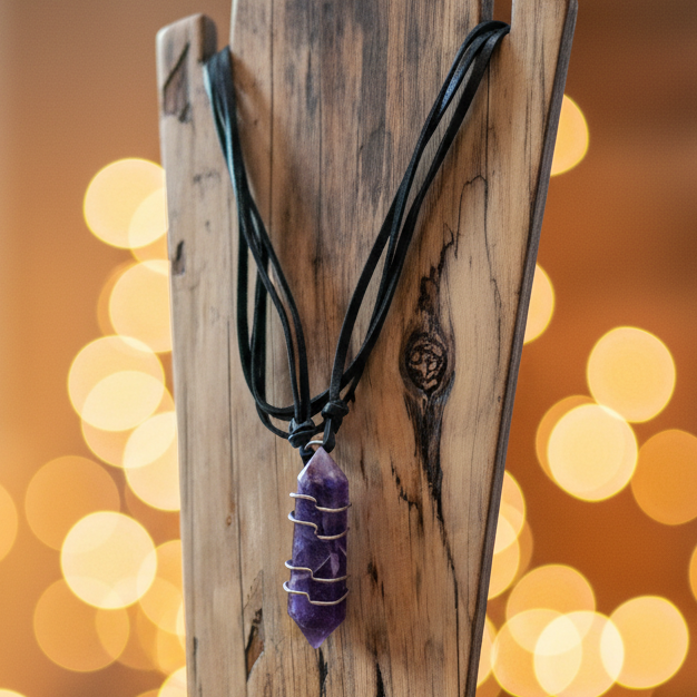 Healing Amethyst Crystal Neckles