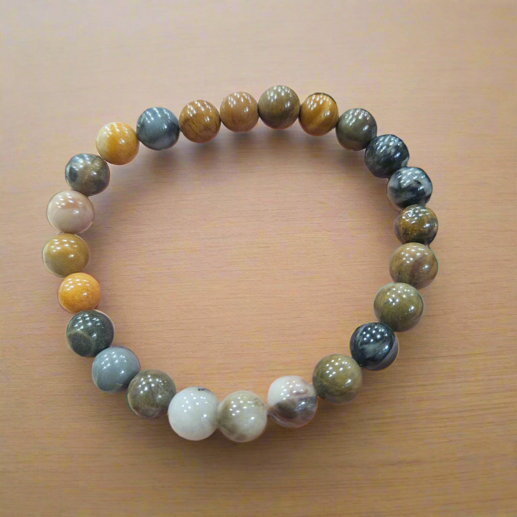 Jasper Stone Bead Stretchy Bracelet